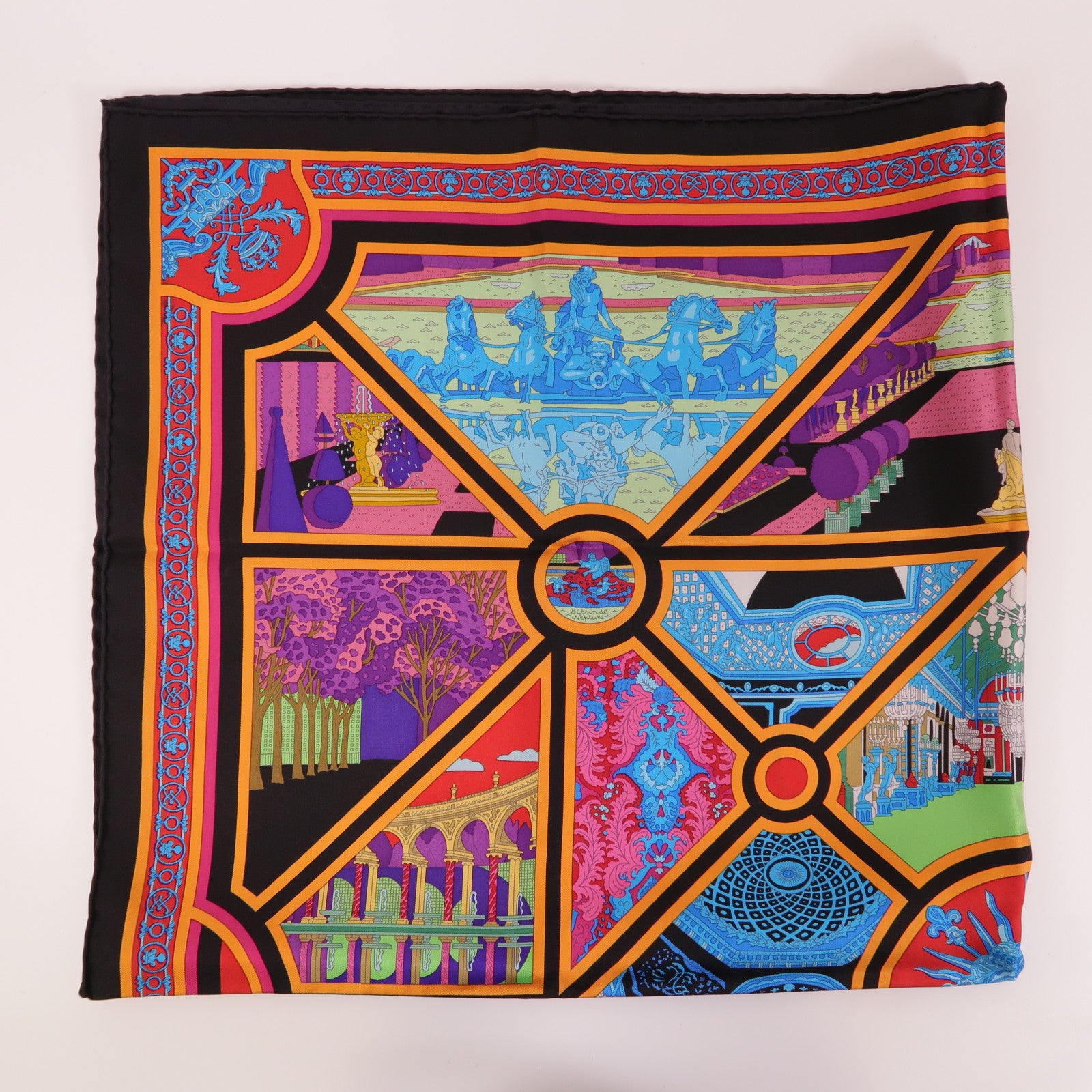 HERMES Scarf Silk Multicolor