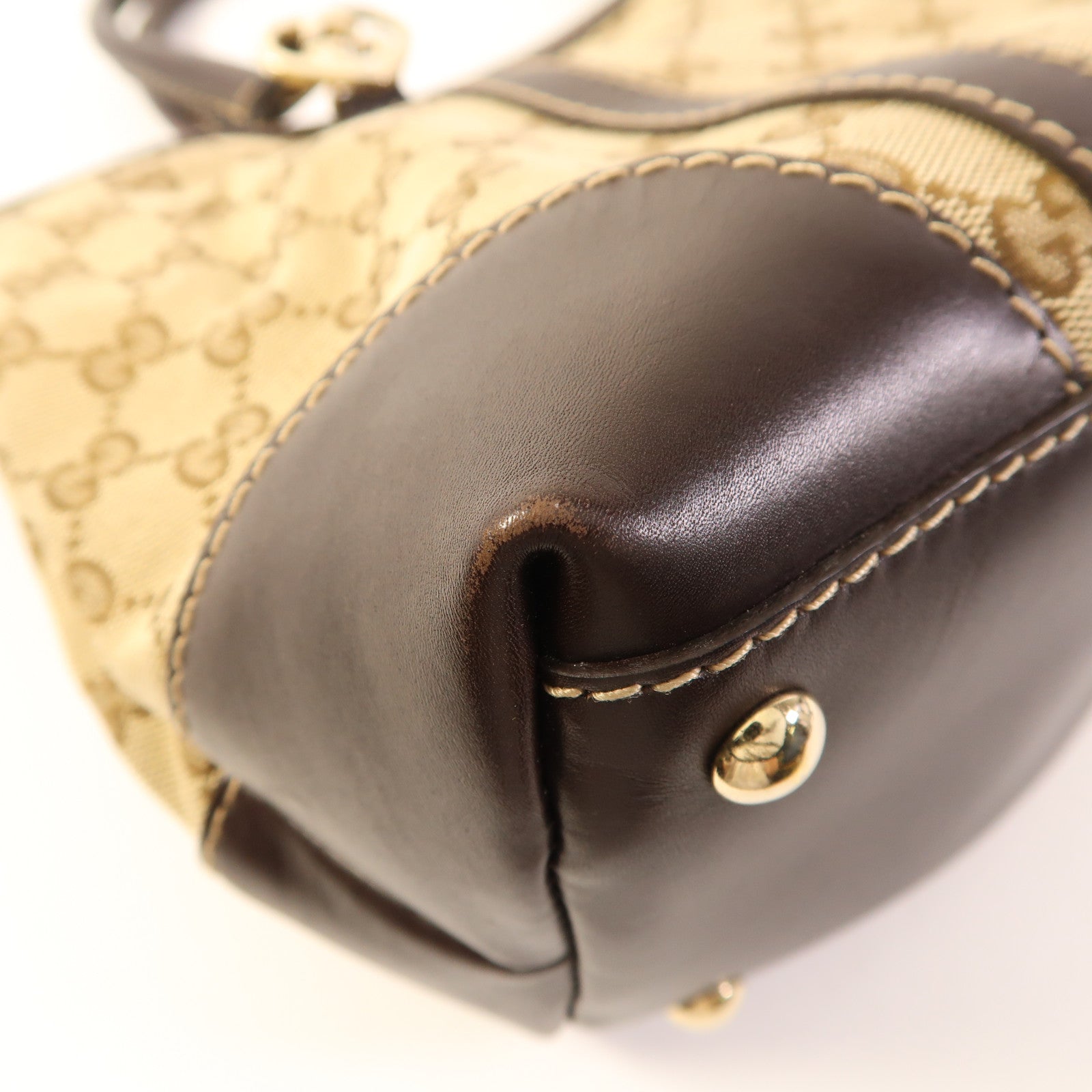 GUCCI 帆布Hand Bag金扣手挽袋