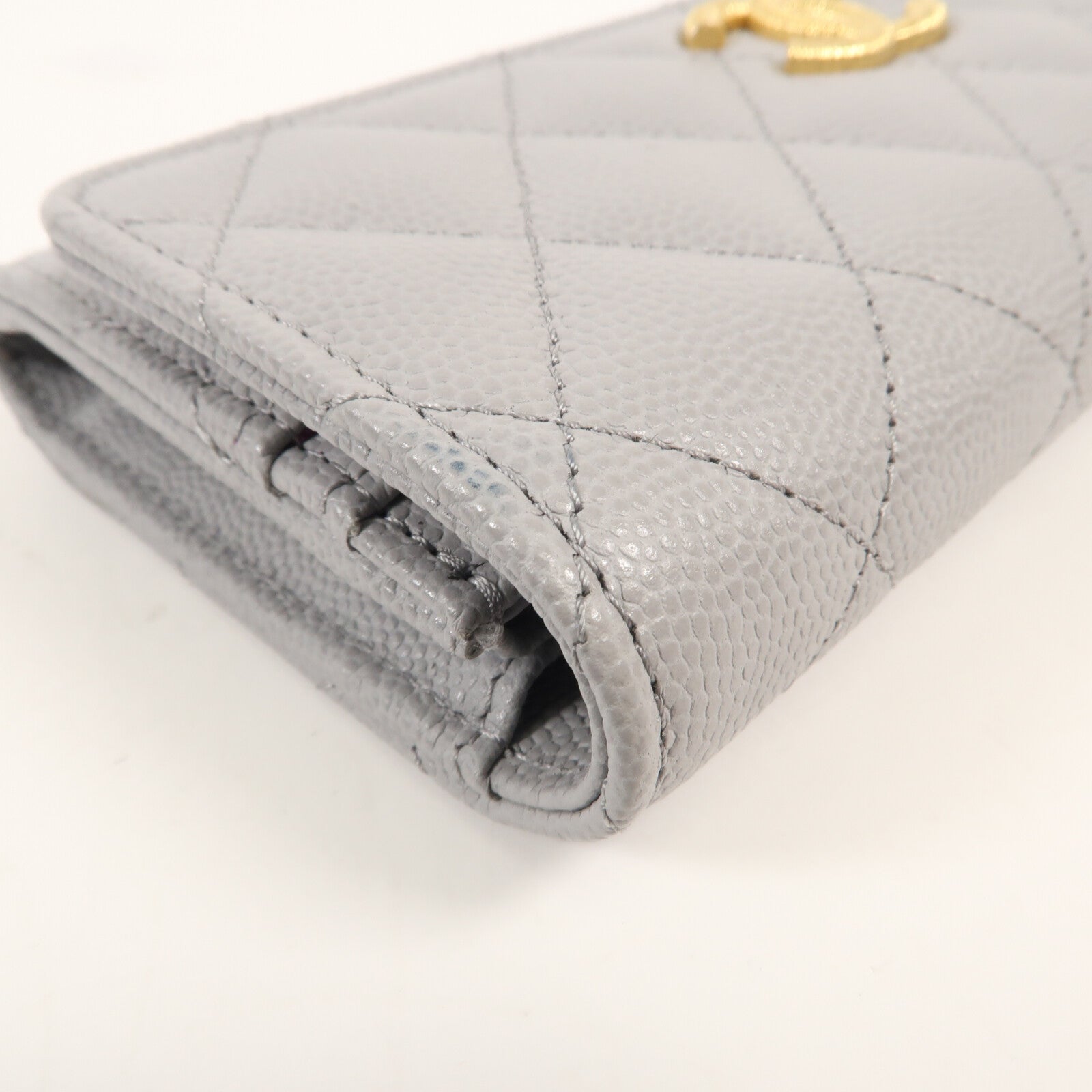 CHANEL 牛皮皮革Wallet金扣長錢包