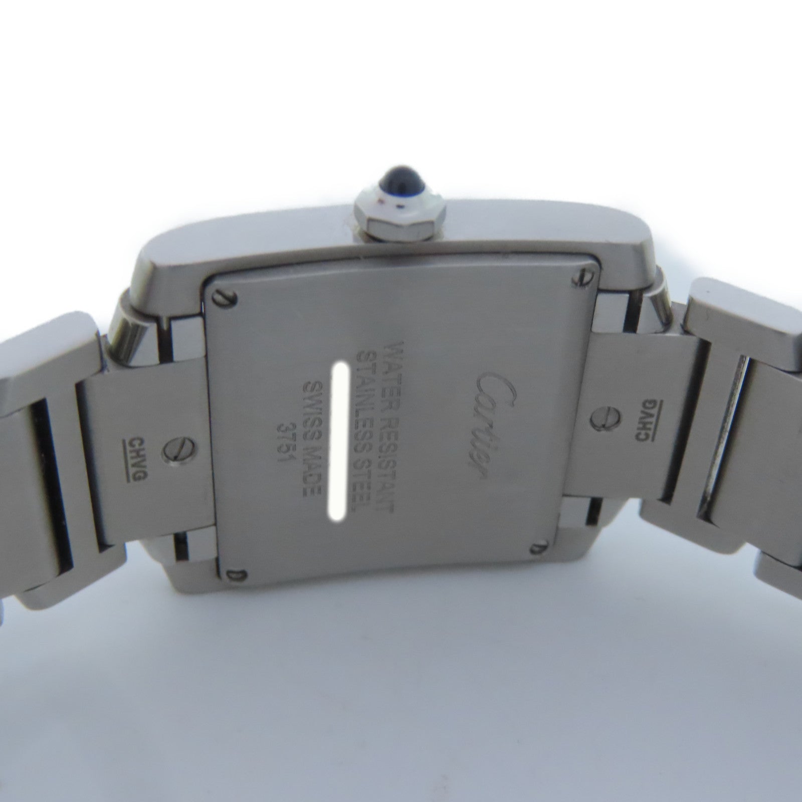 CARTIER Tank Francaise不鏽鋼手錶石英機芯白色