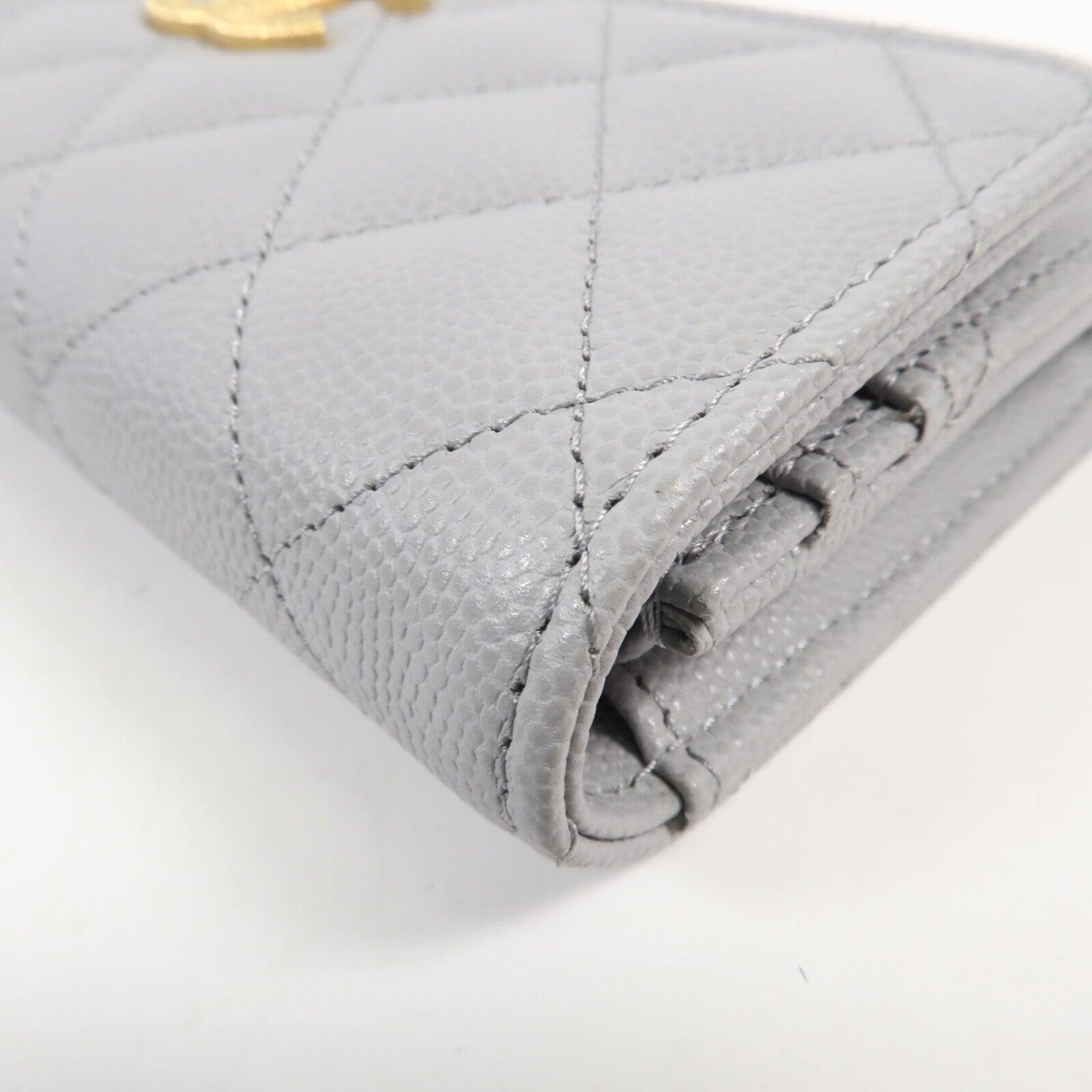 CHANEL 牛皮皮革Wallet金扣長錢包