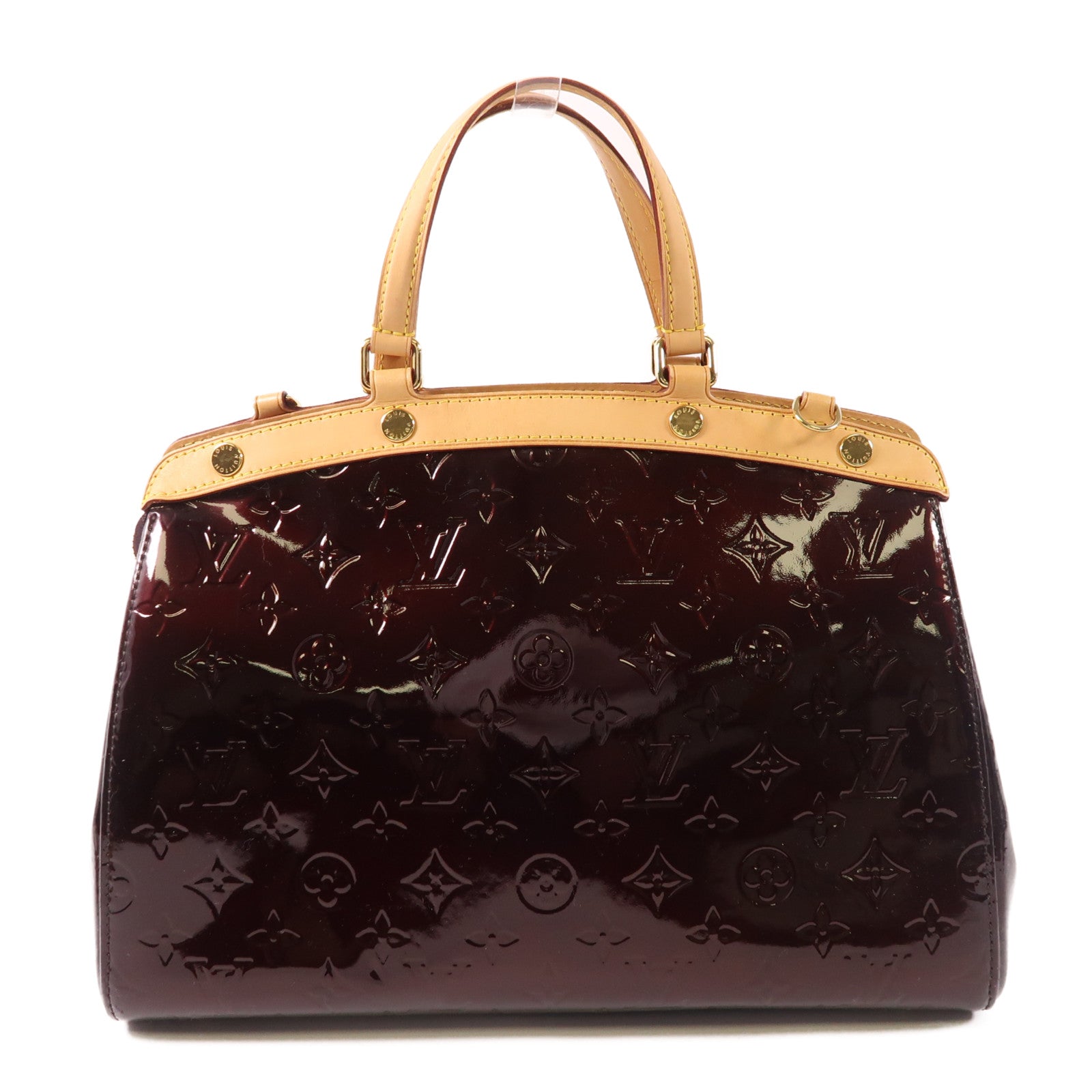 LOUIS VUITTON Vernis Brea MM金扣手挽肩背兩用袋Rouge Fauviste