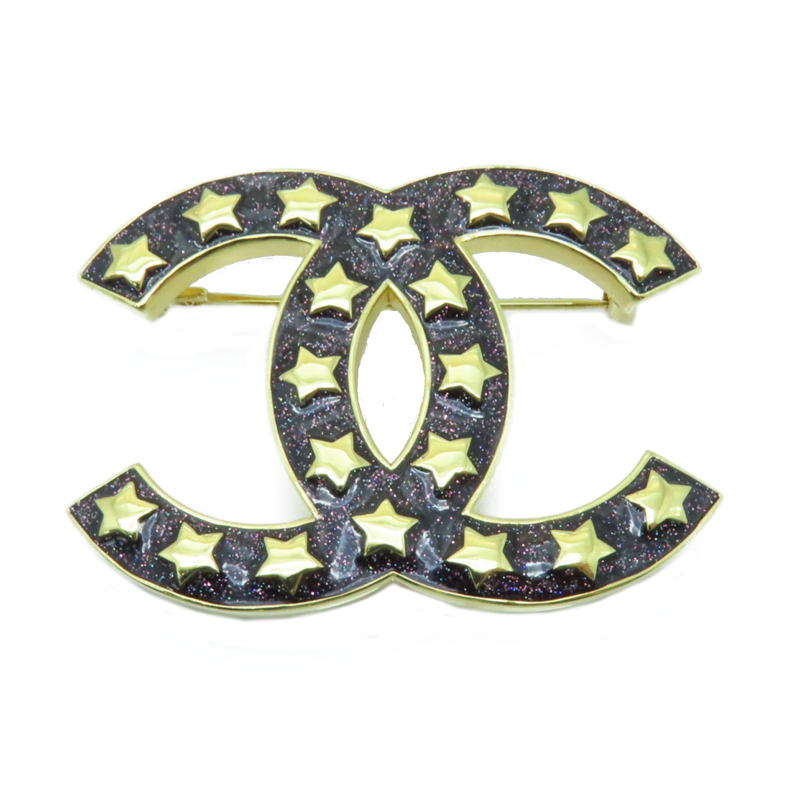 CHANEL 【激減優惠】金屬Brooch胸針金色/黑色