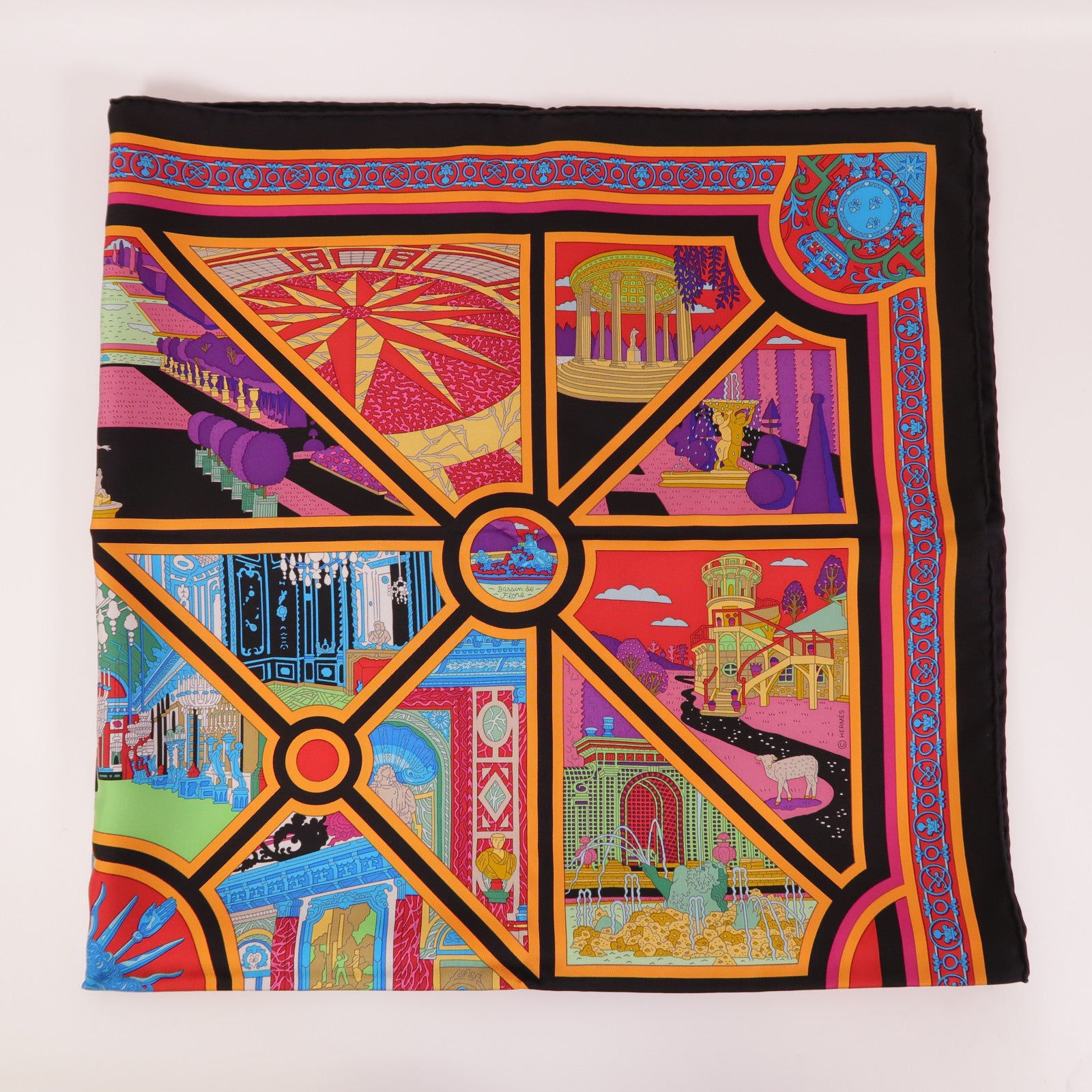 HERMES Scarf Silk Multicolor