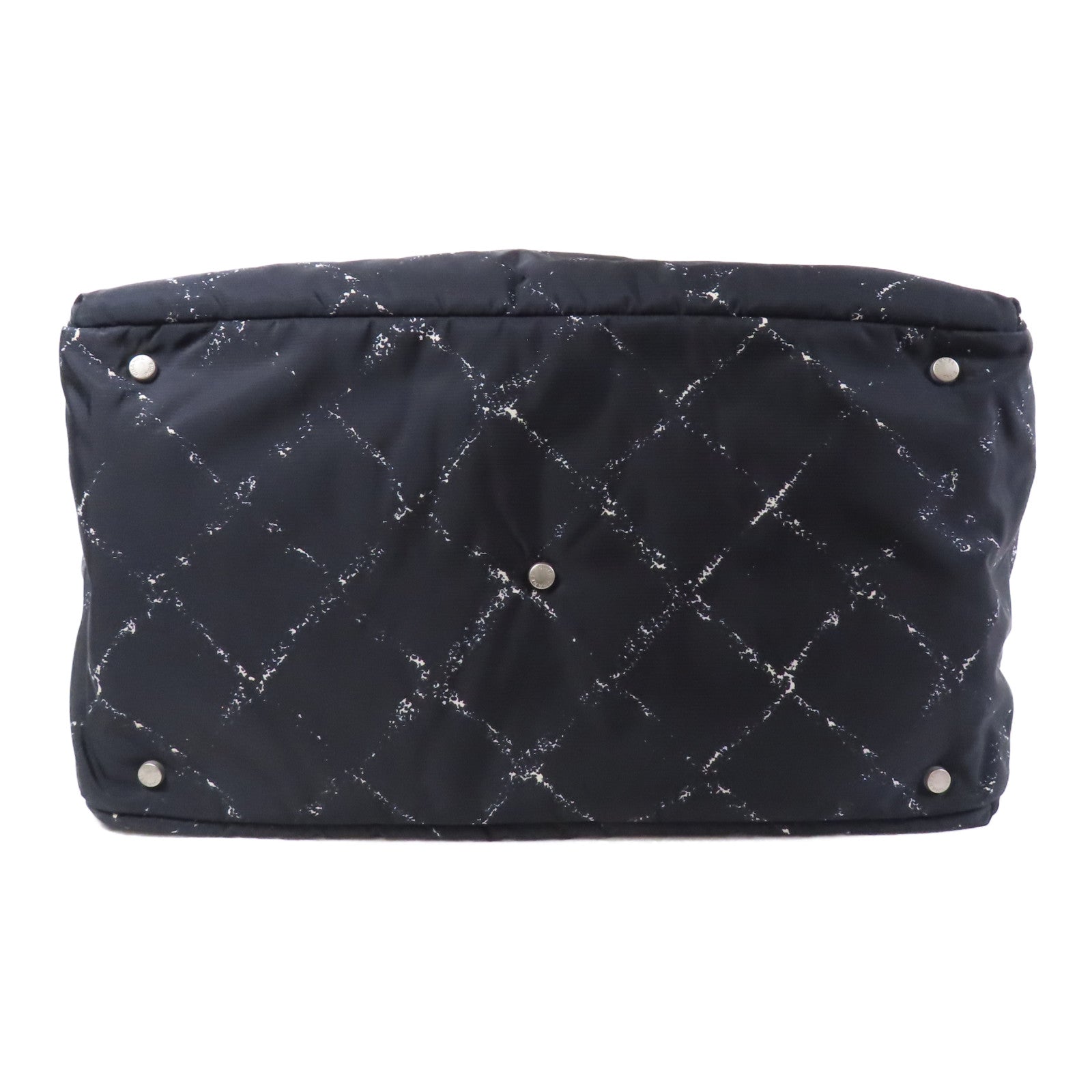 CHANEL CC SHW Travel Line Handbag Nylon Black