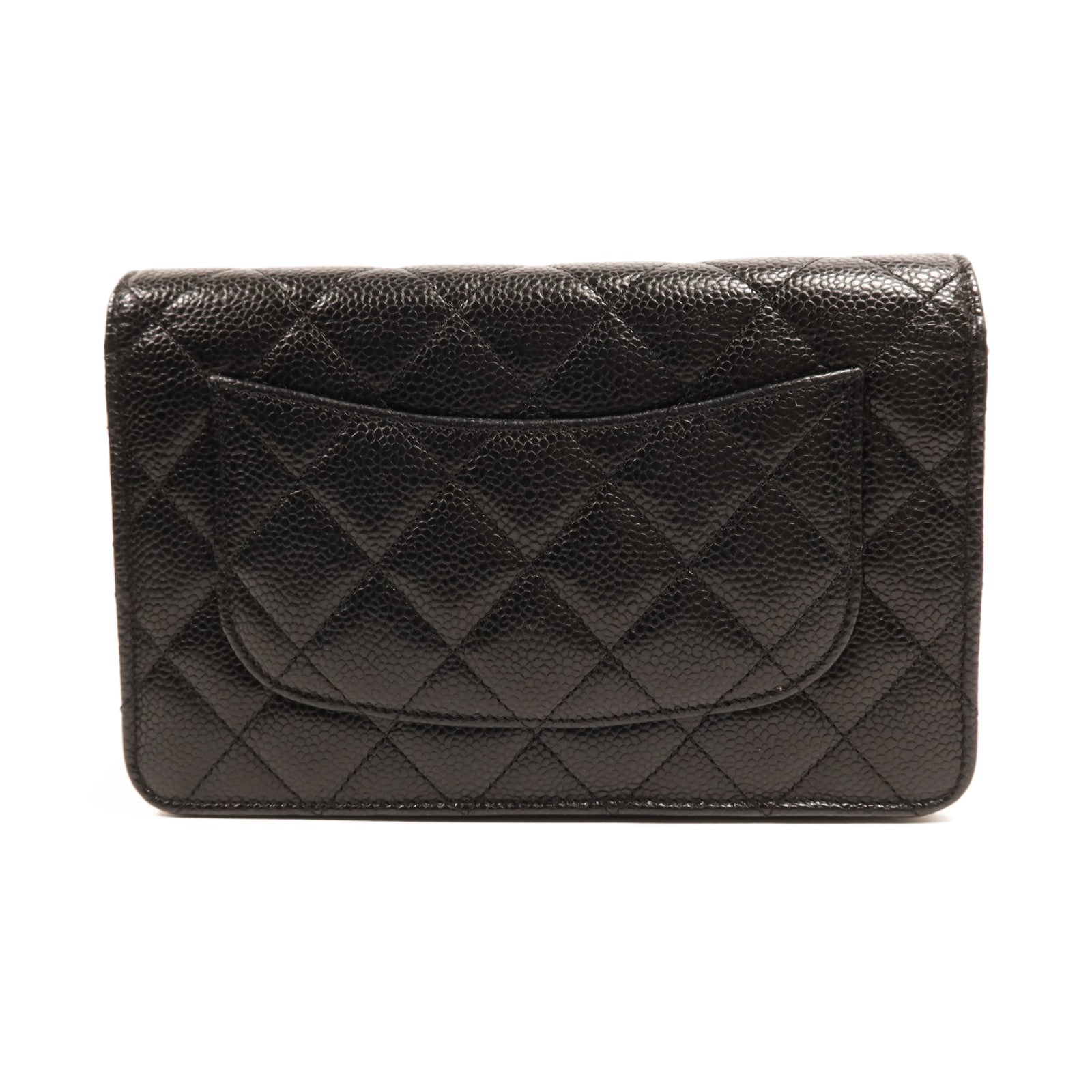 CHANEL 牛皮皮革WOC Wallet On Chain銀扣鏈帶肩背袋