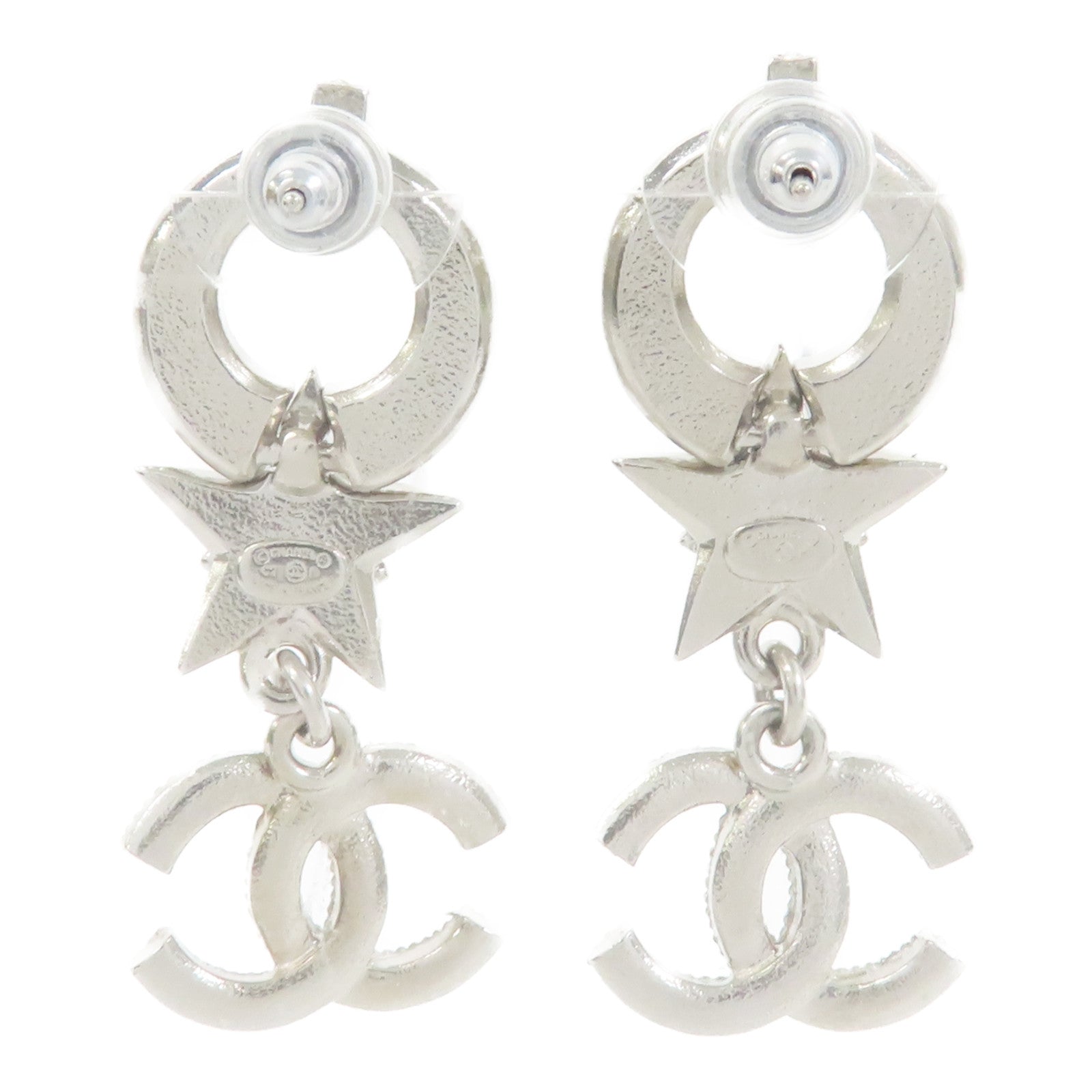 CHANEL 金屬Earrings耳環銀色