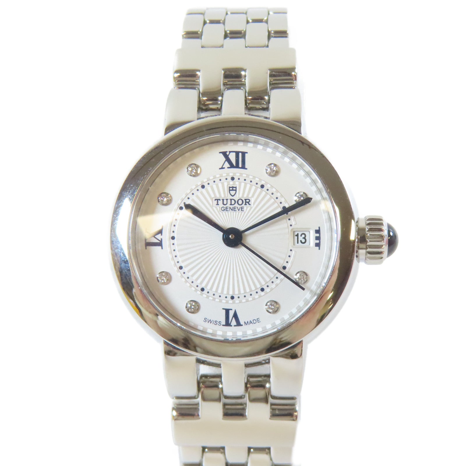 TUDOR 【激減優惠】Clair De Rose Watch不鏽鋼/鑽石自動機芯手錶白色