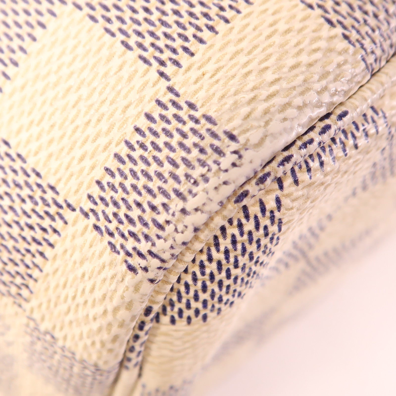 LOUIS VUITTON Damier Azur Neverfull PM金扣手挽袋