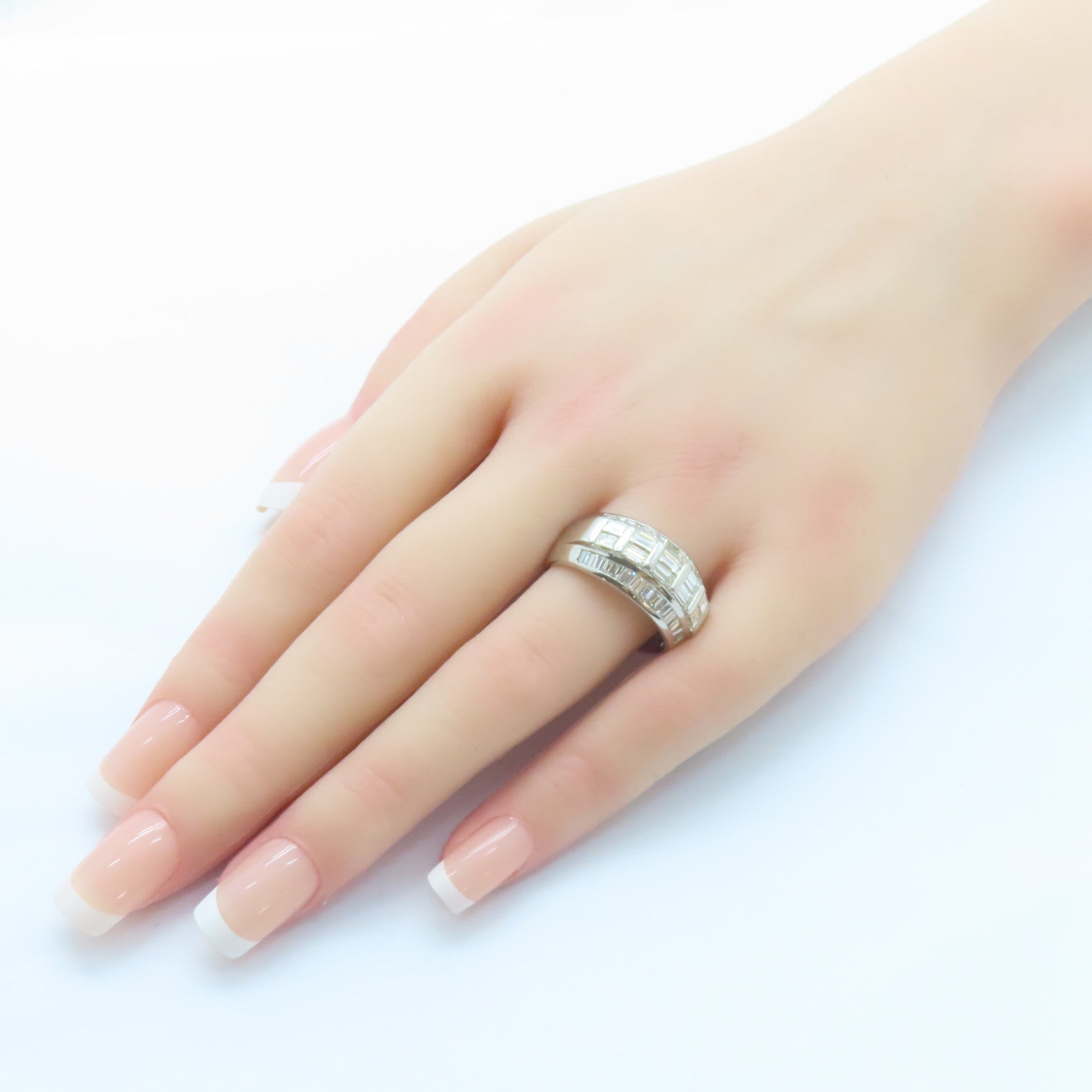 JEWELRY PT900鉑金Diamond Ring 3.00ct鑚石戒指US#9.75