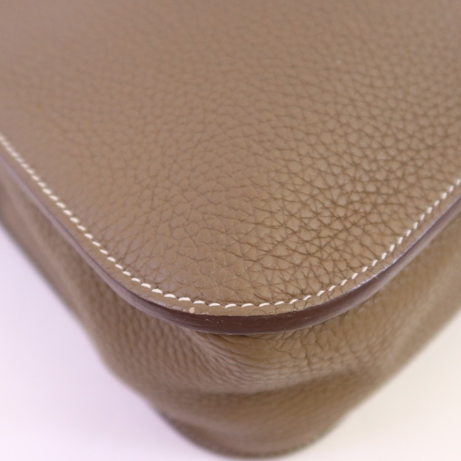 HERMES Clemence皮革Halzan 31銀扣手挽肩背兩用袋