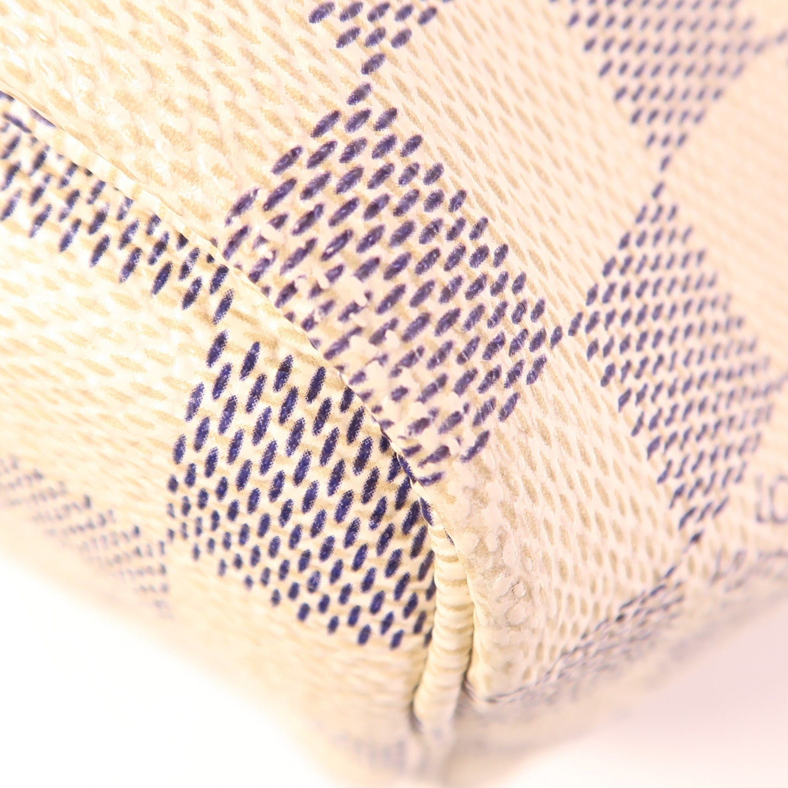 LOUIS VUITTON Damier Azur Neverfull PM金扣手挽袋