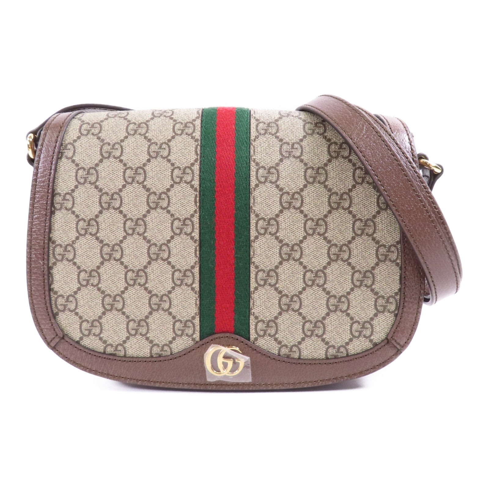 GUCCI 帆布Ophidia GG金扣肩背袋