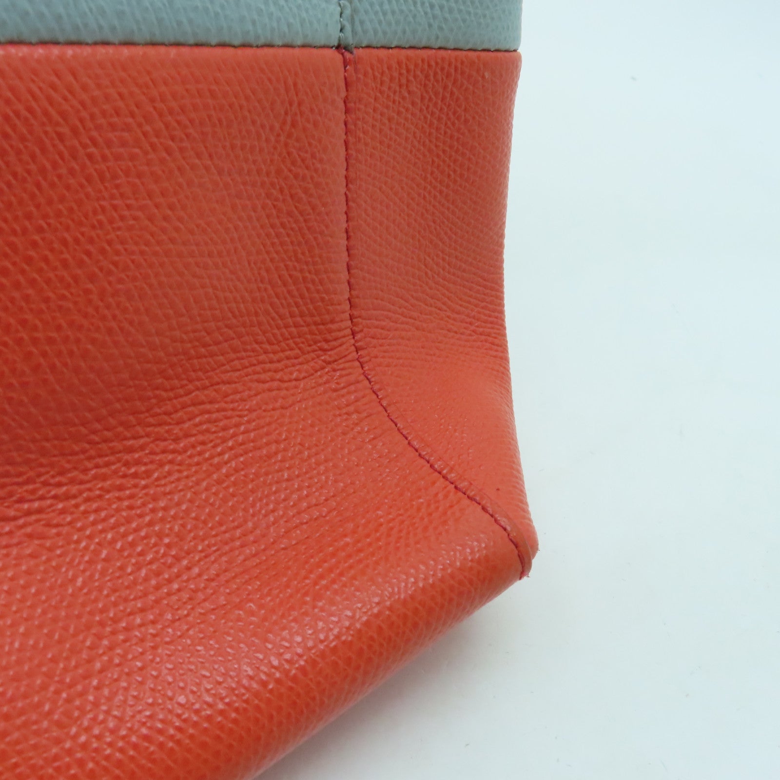 CELINE 【激減優惠】牛皮皮革Small Cabas金扣手挽肩背兩用袋綠色/橙色
