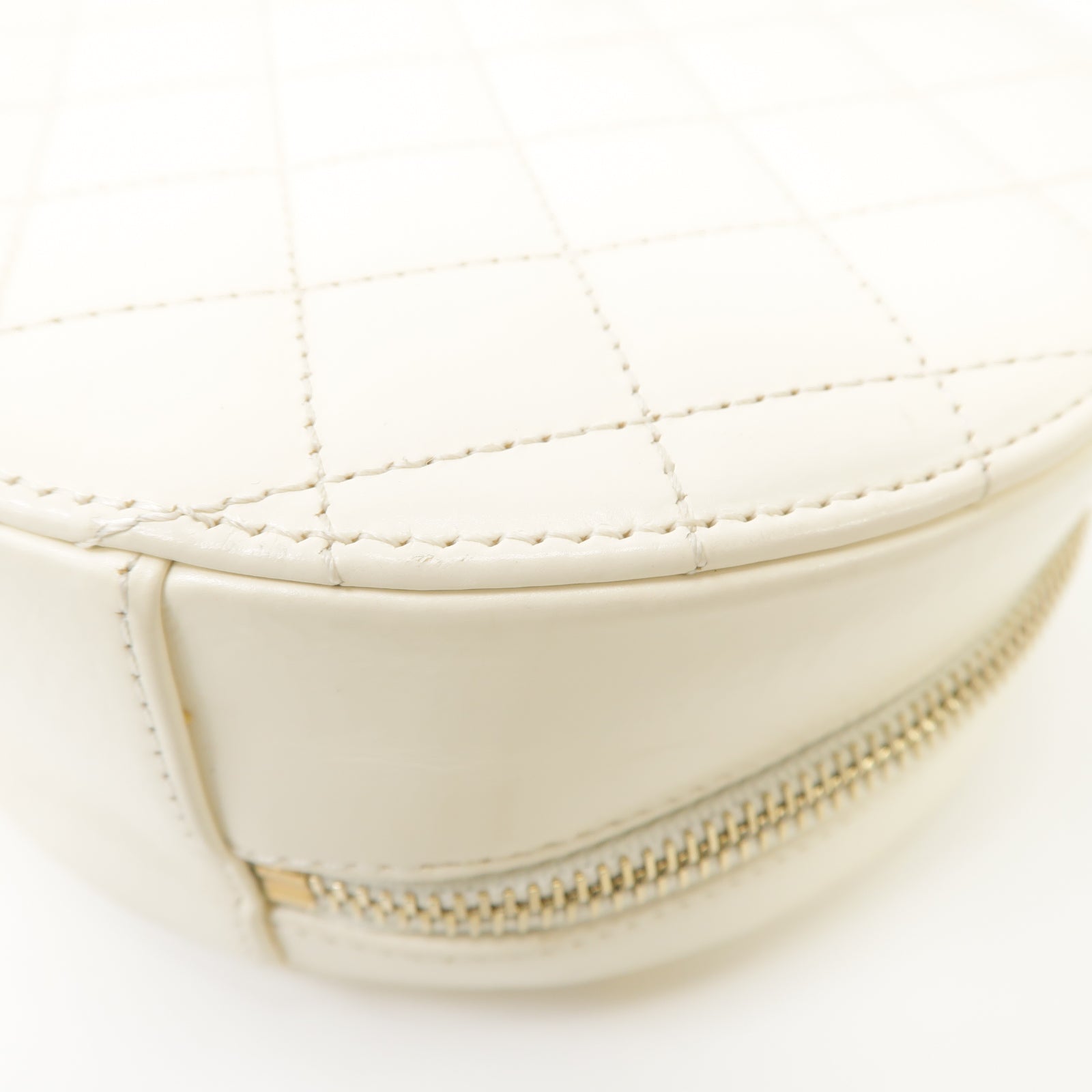 CHANEL 【激減優惠】菱格羊皮皮革2 Way Shoulder Bag金扣手挽肩背兩用袋米色
