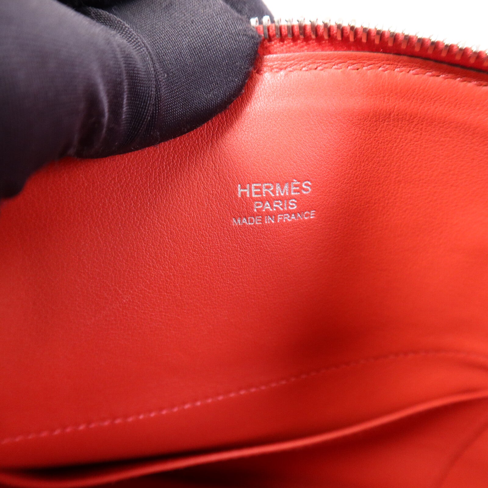 HERMES Swift皮革Bolide 27銀扣手挽肩背兩用袋Rouge Tomate