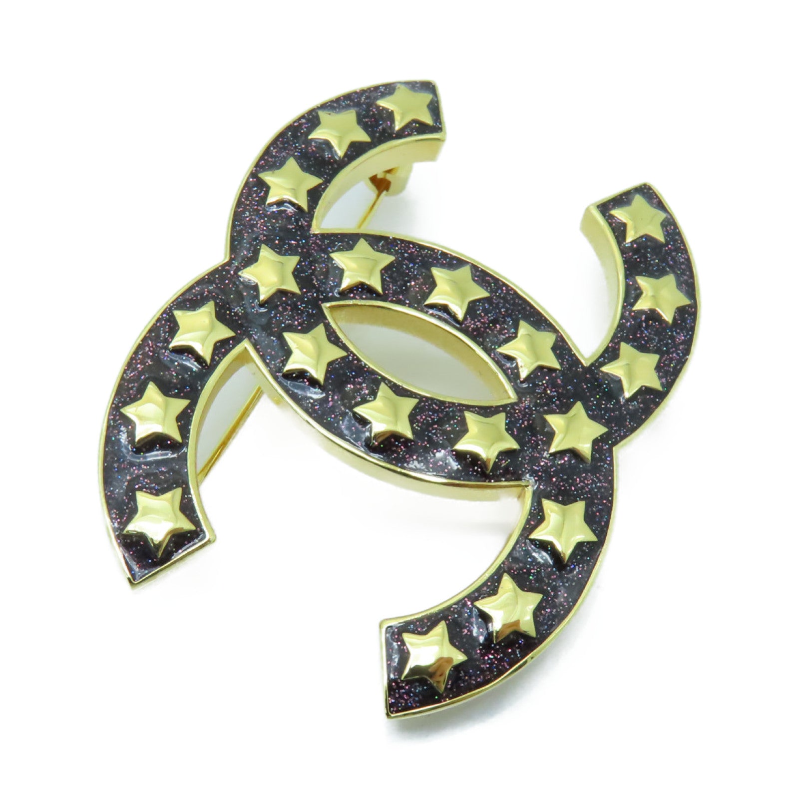 CHANEL 【激減優惠】金屬Brooch胸針金色/黑色