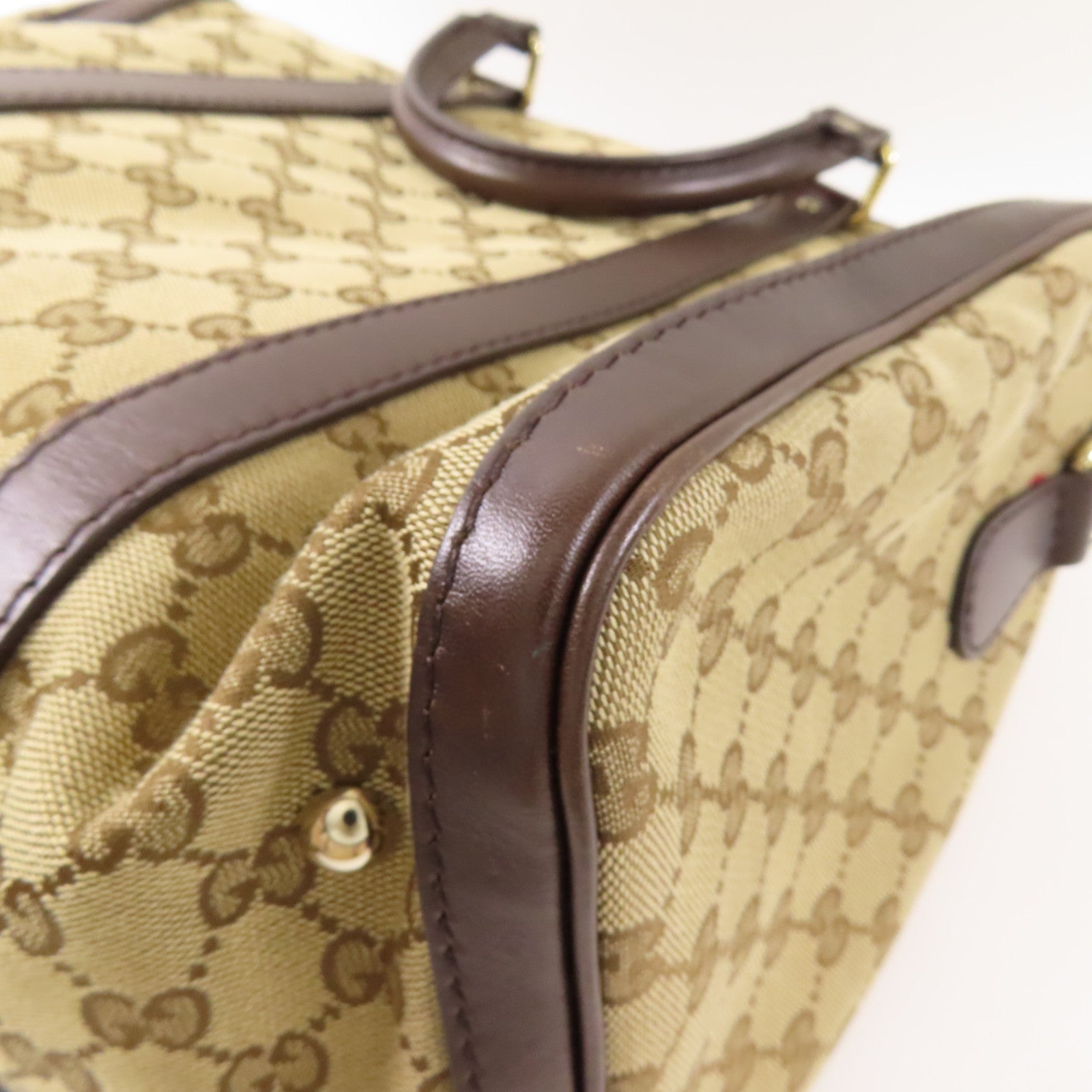 GUCCI 帆布2 Way Shoulder Boston金扣手挽肩背兩用袋