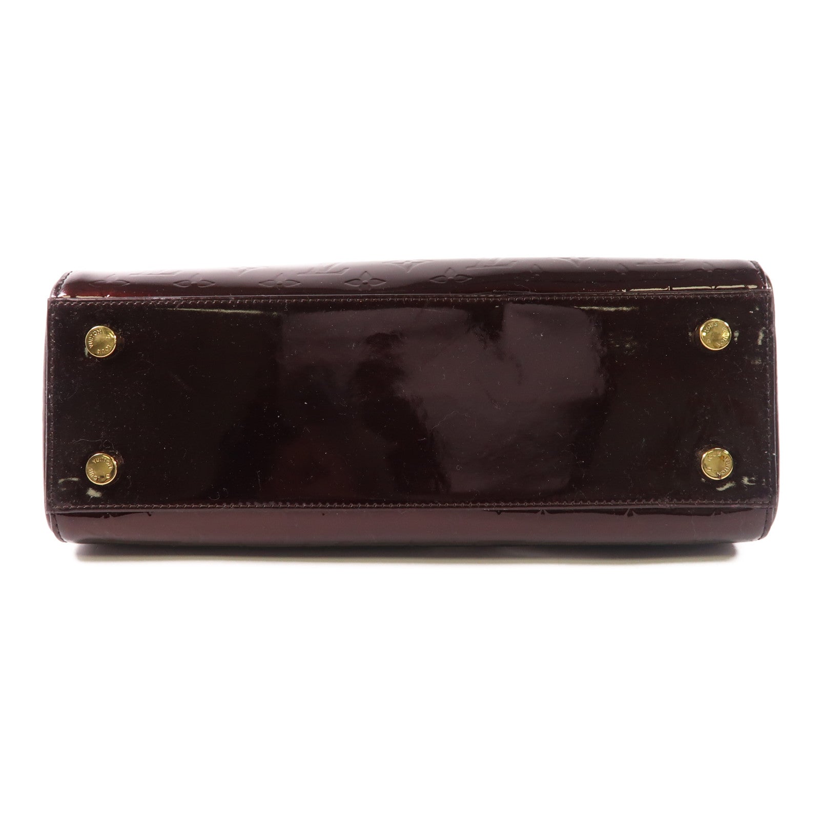 LOUIS VUITTON Vernis Brea MM金扣手挽肩背兩用袋Rouge Fauviste