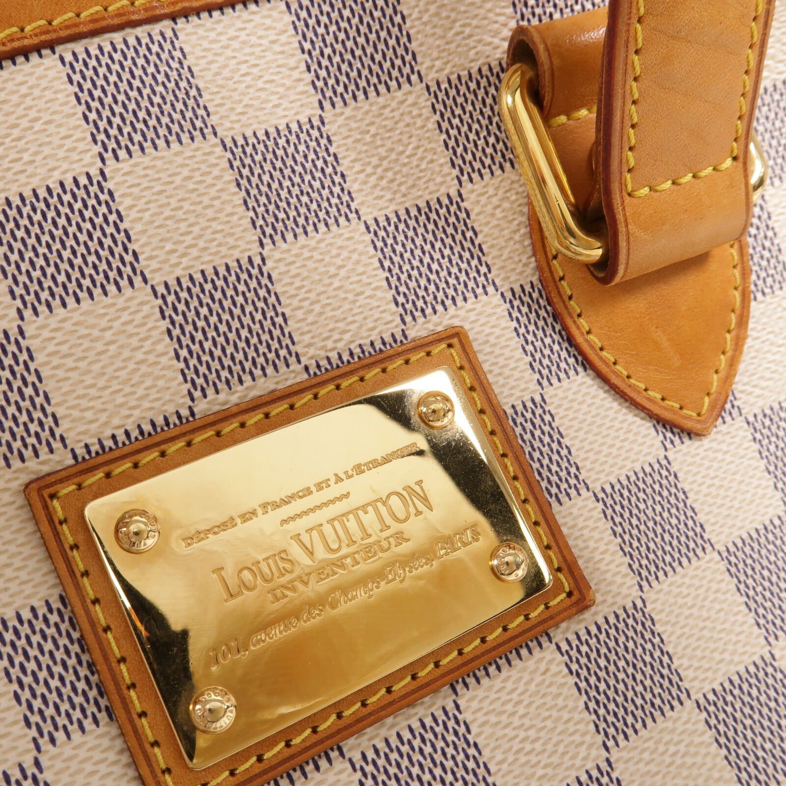 LOUIS VUITTON Damier Azur Hampstead PM肩背袋