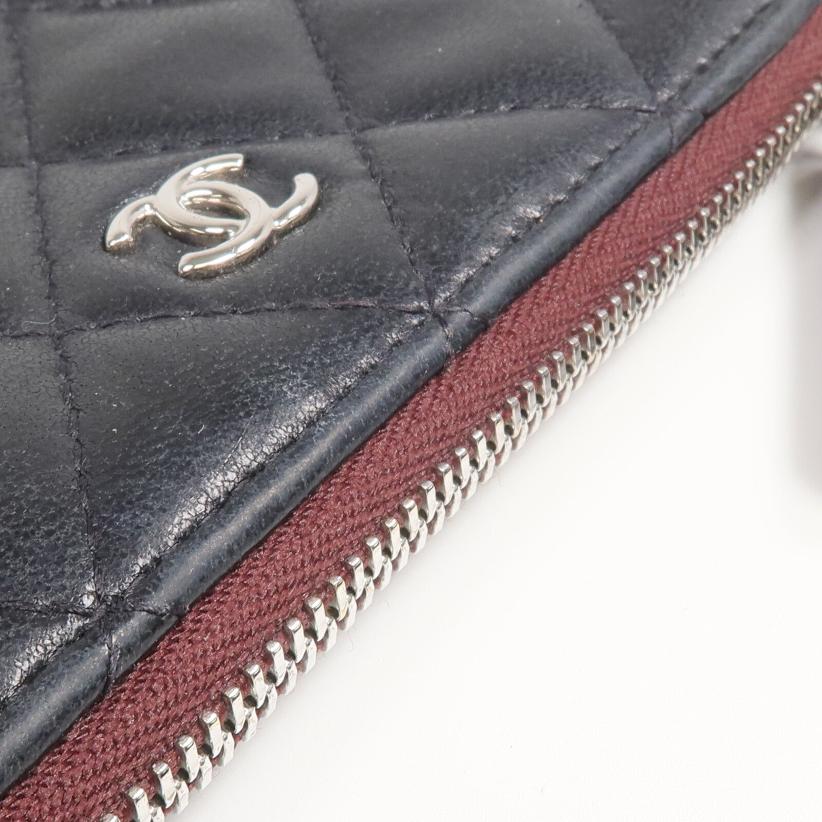 CHANEL 【激減優惠】羊皮皮革Mini Pouch銀扣手拿包