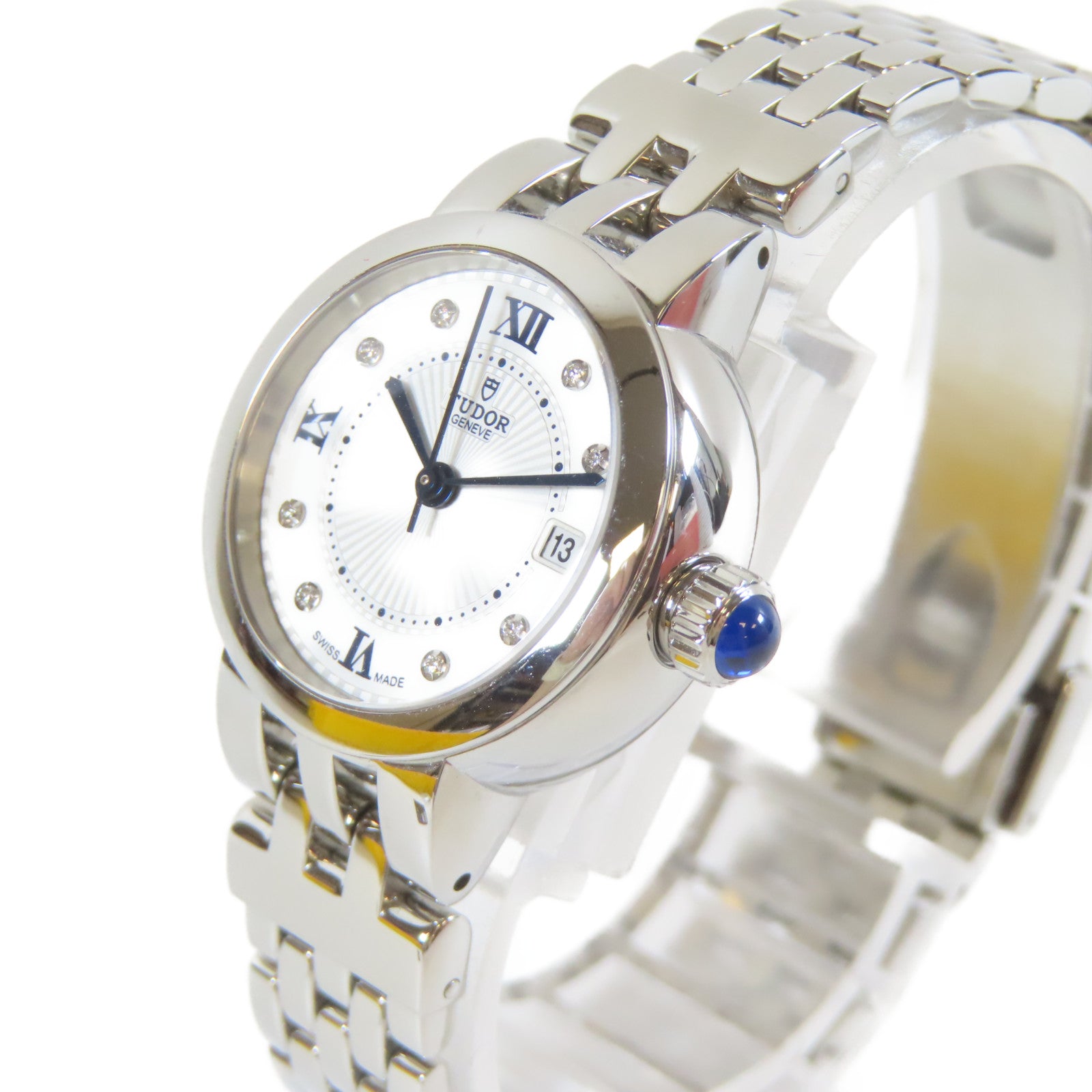 TUDOR 【激減優惠】Clair De Rose Watch不鏽鋼/鑽石自動機芯手錶白色