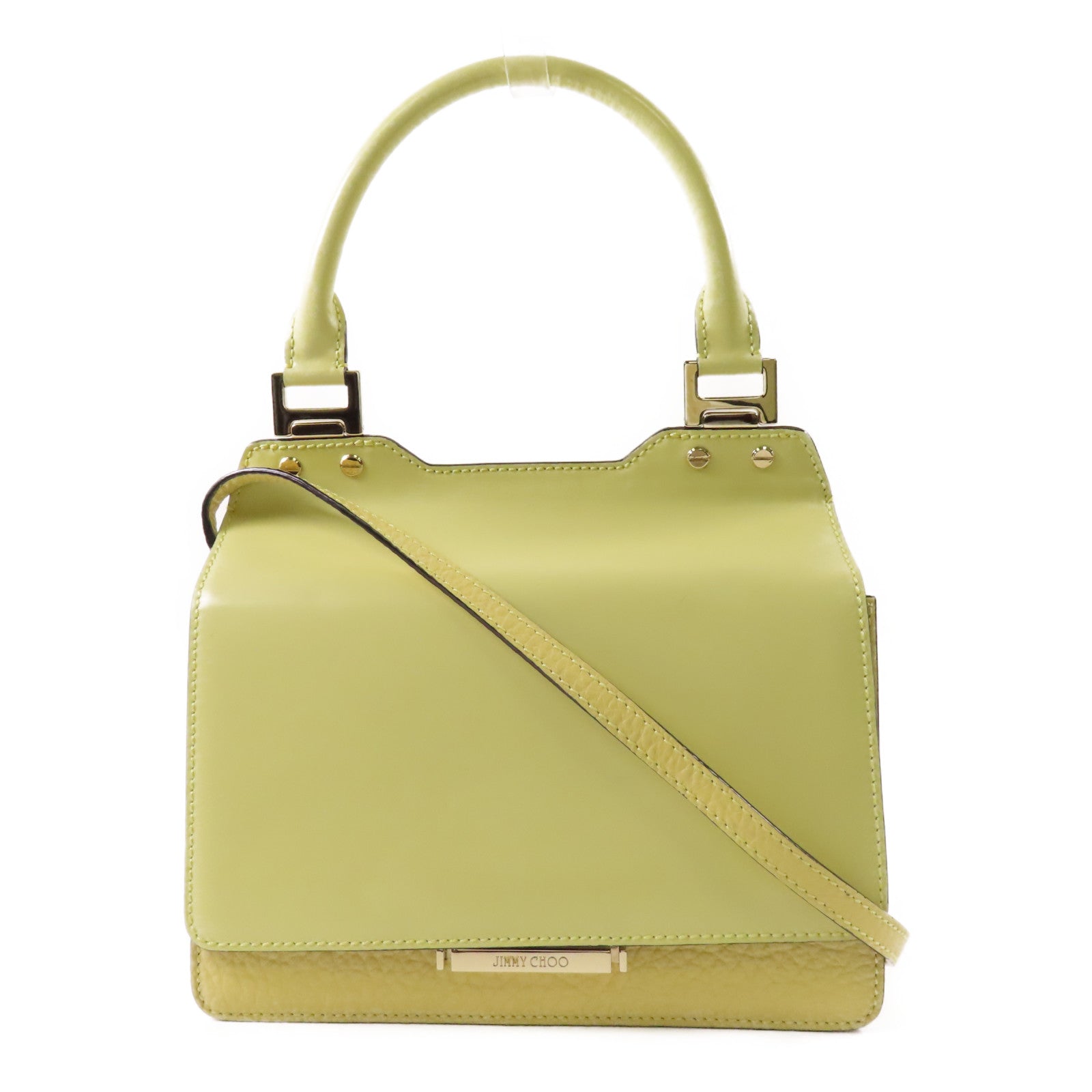 JIMMY CHOO 牛皮皮革Shoulder Bag金扣手挽肩背兩用袋