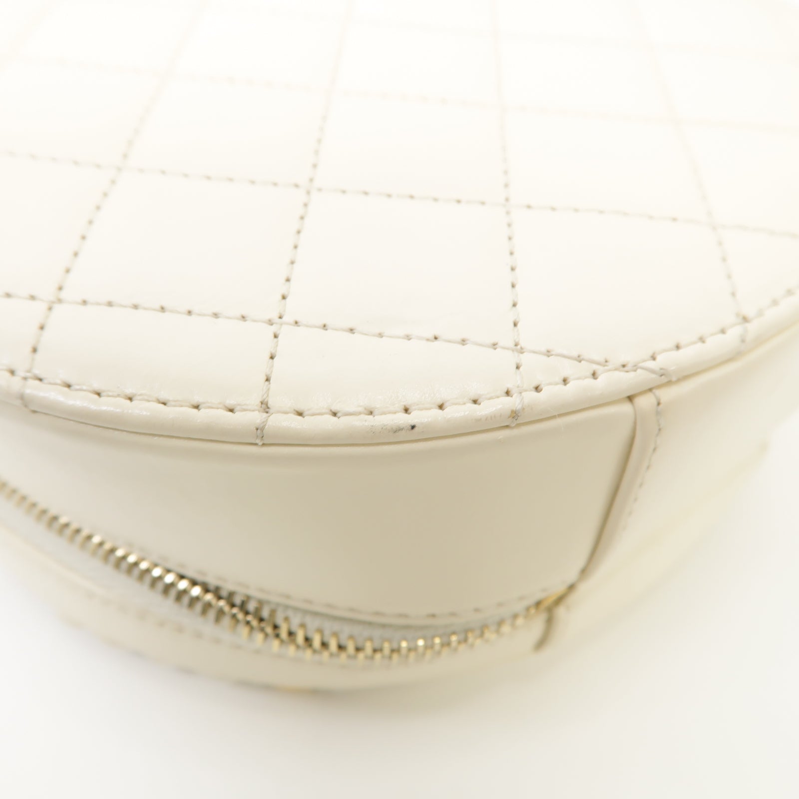 CHANEL 【激減優惠】菱格羊皮皮革2 Way Shoulder Bag金扣手挽肩背兩用袋米色