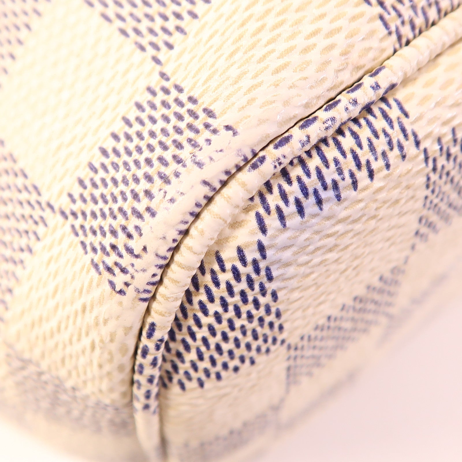 LOUIS VUITTON Damier Azur Neverfull PM金扣手挽袋