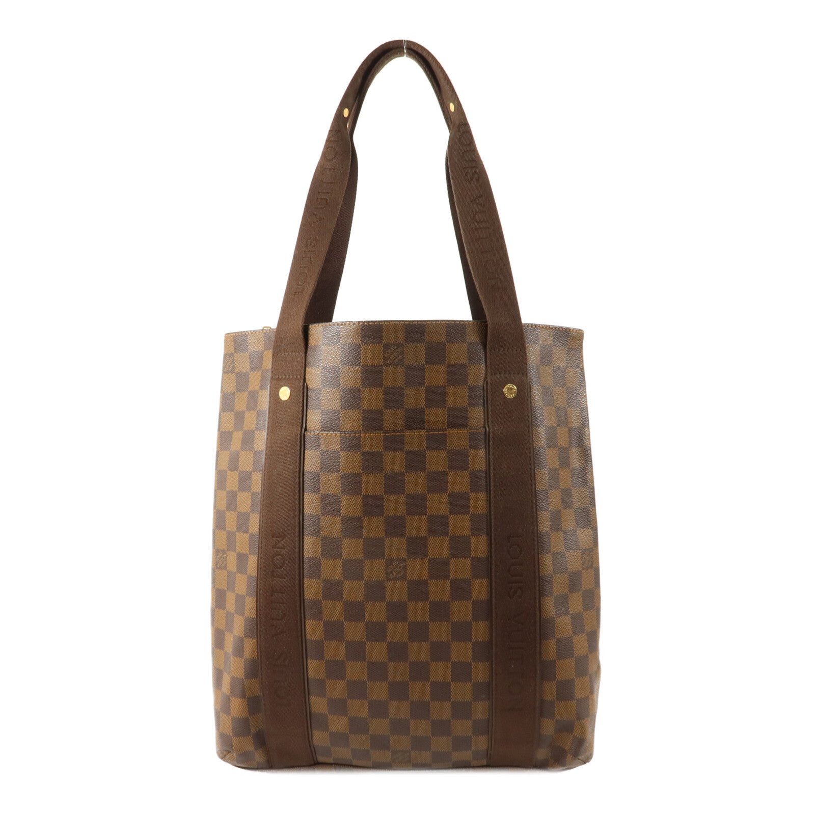 LOUIS VUITTON Damier Beaubourg金扣肩背袋棕色