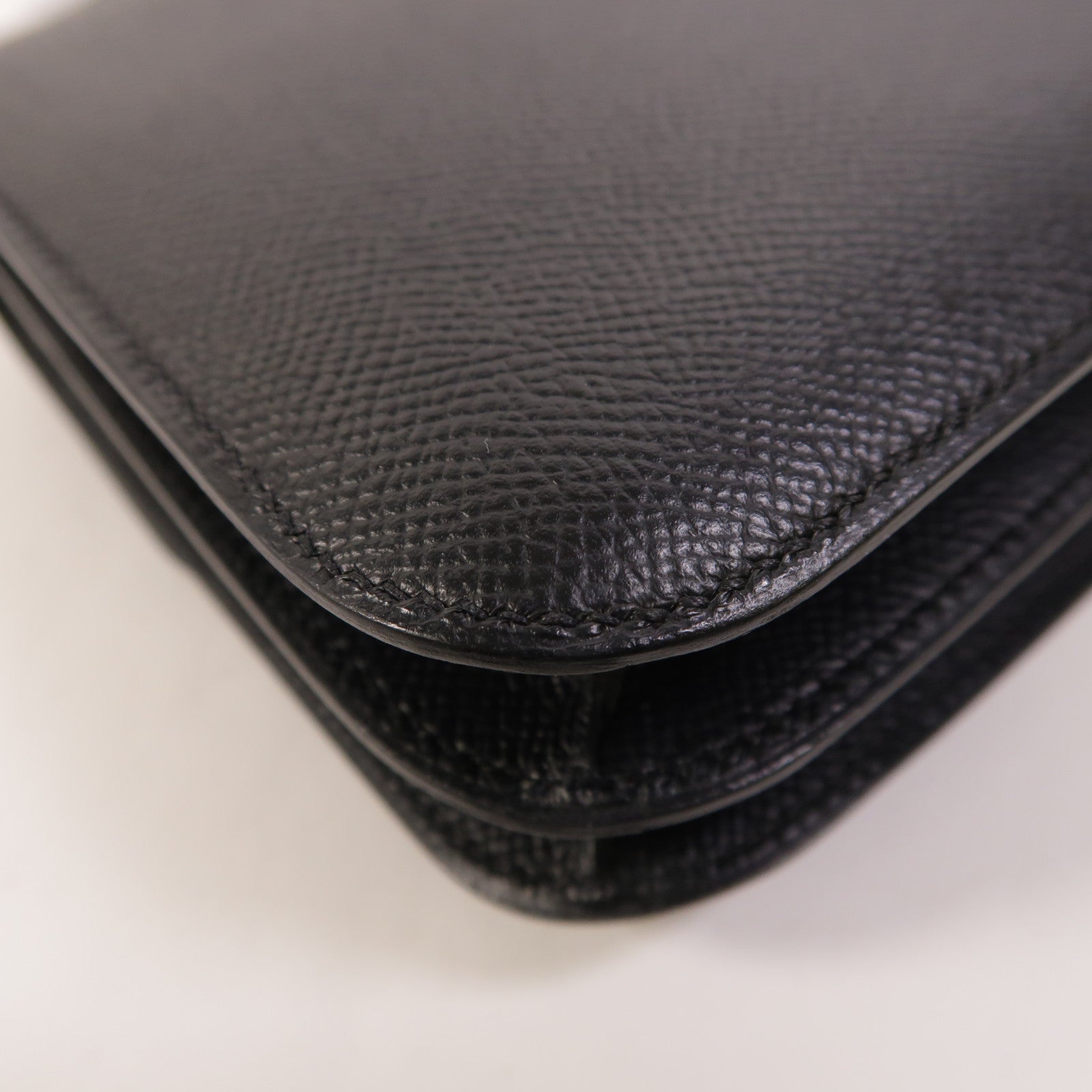 HERMES Epsom皮革Constance Mini金扣肩背袋Noir