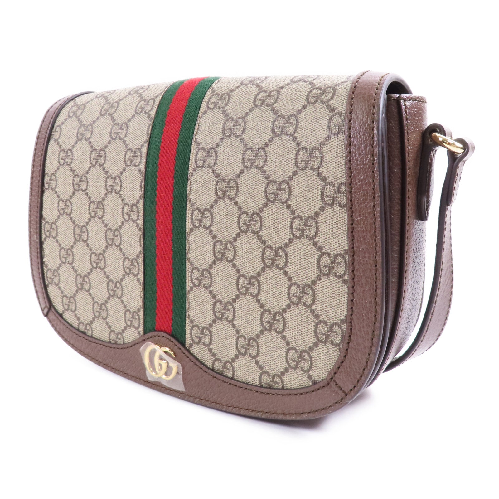 GUCCI 帆布Ophidia GG金扣肩背袋