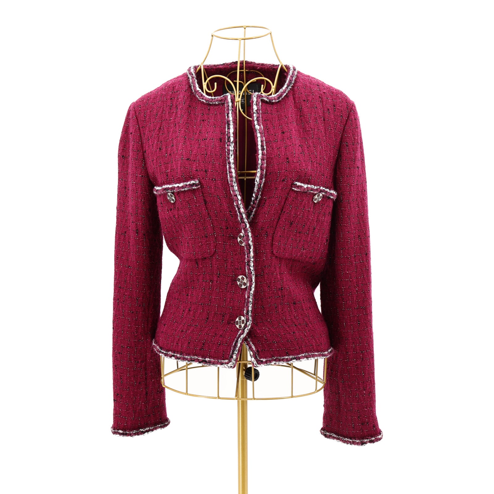 CHANEL Wool/Silk Metiers D'Art Look 42 Tweed Jacket外套