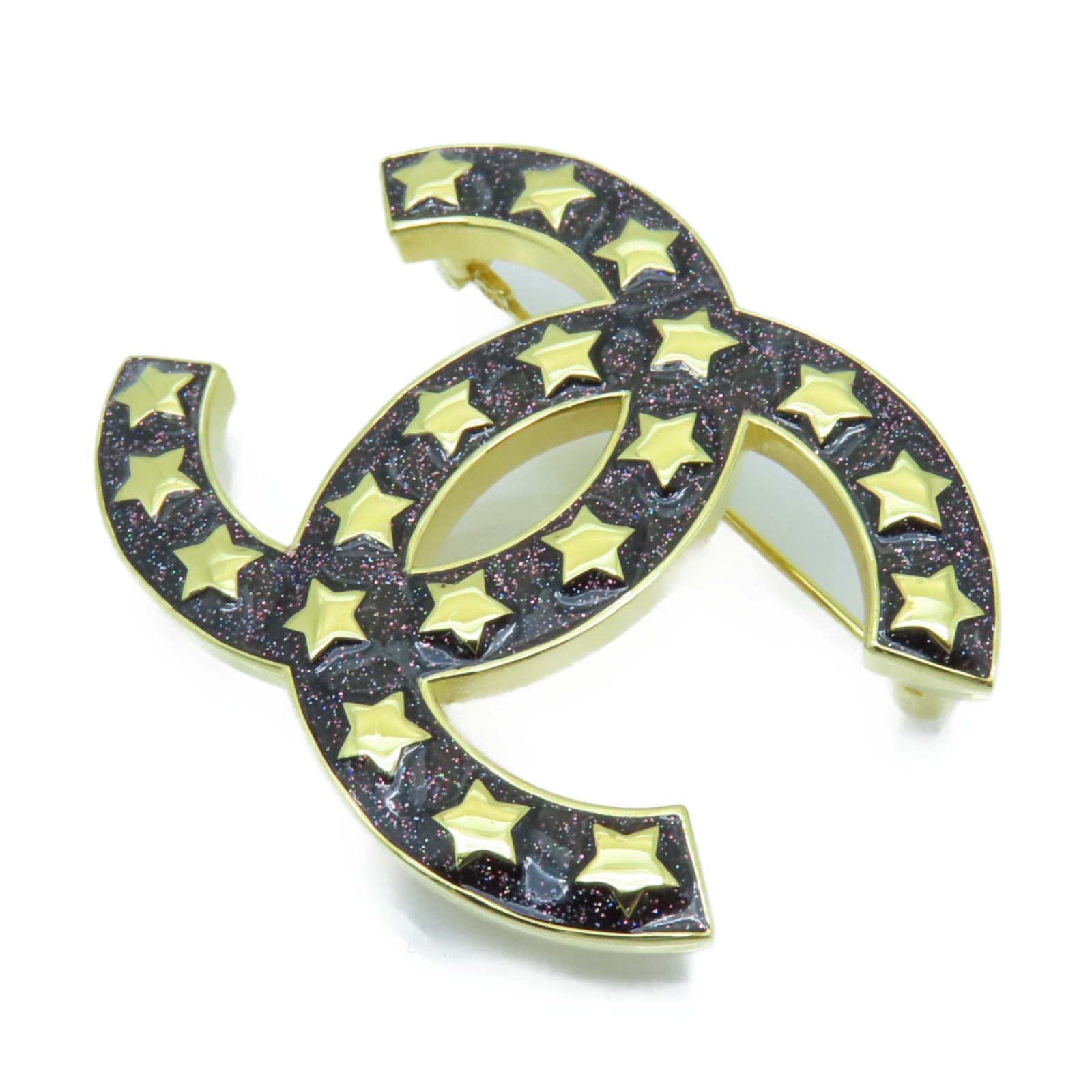 CHANEL 【激減優惠】金屬Brooch胸針金色/黑色