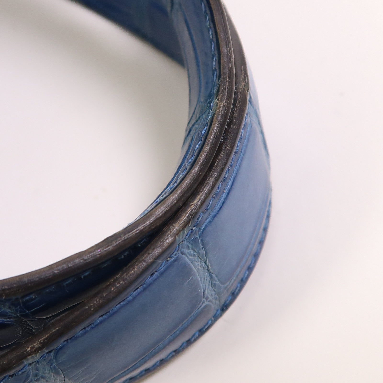HERMES 鱷魚皮革/Clemence皮革Picotin MM Touch銀扣手挽袋Bleu Hydra