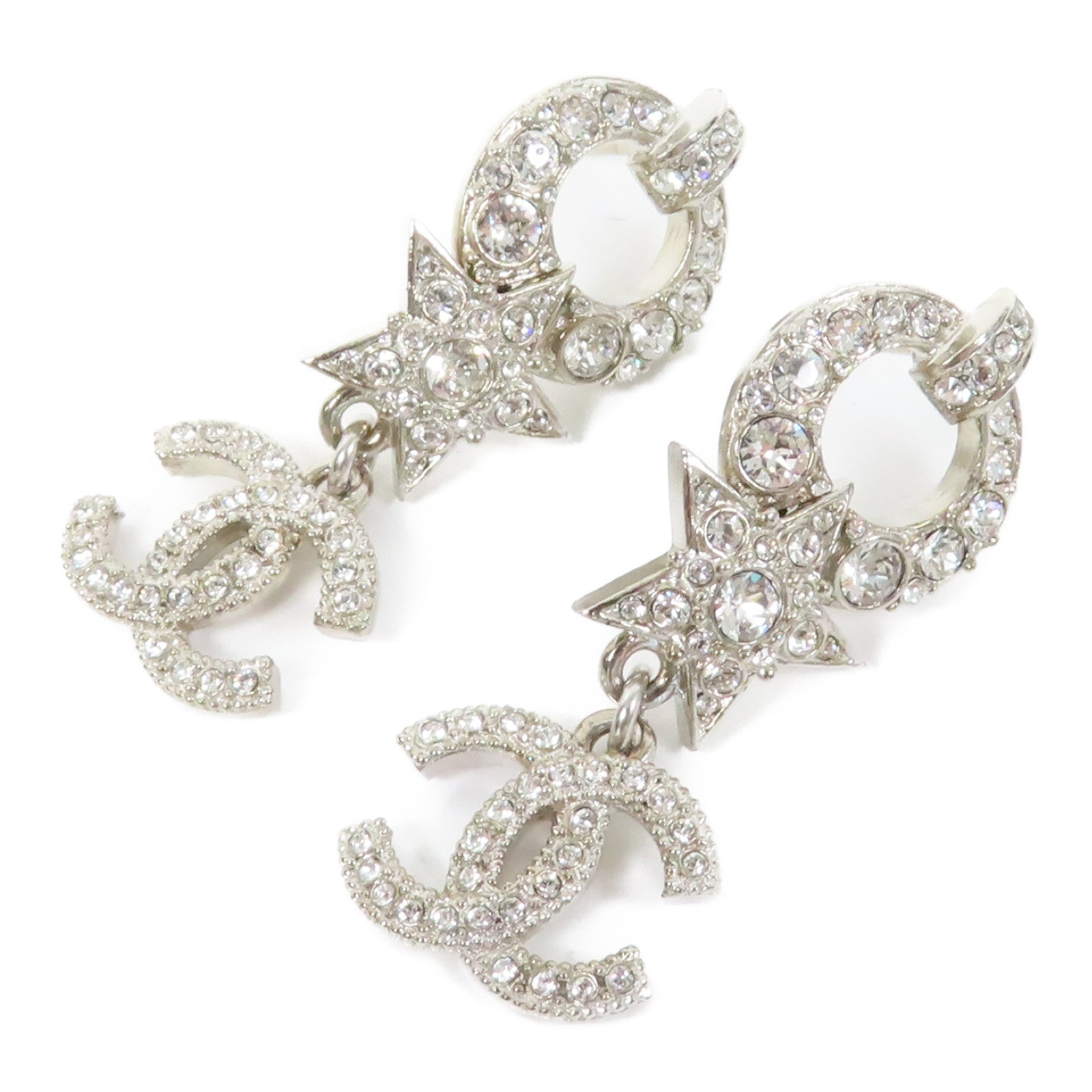 CHANEL 金屬Earrings耳環銀色