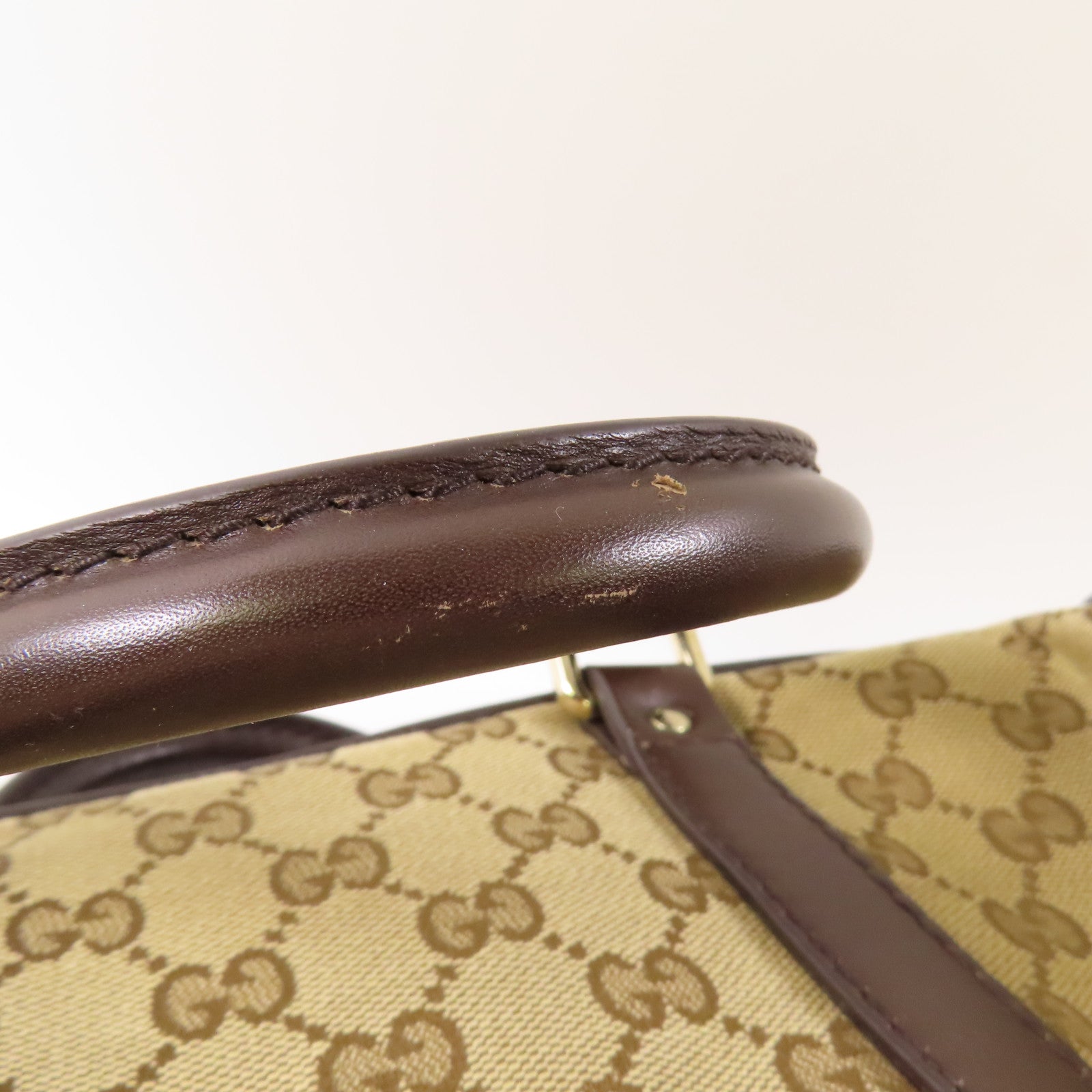 GUCCI 帆布2 Way Shoulder Boston金扣手挽肩背兩用袋