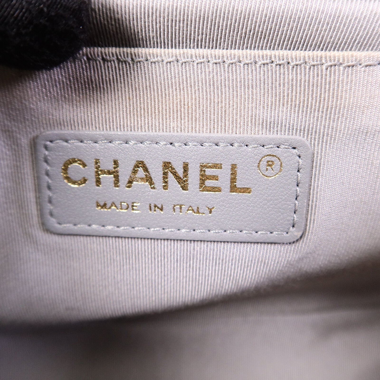 CHANEL 羊皮皮革Boy 25鏈帶肩背袋