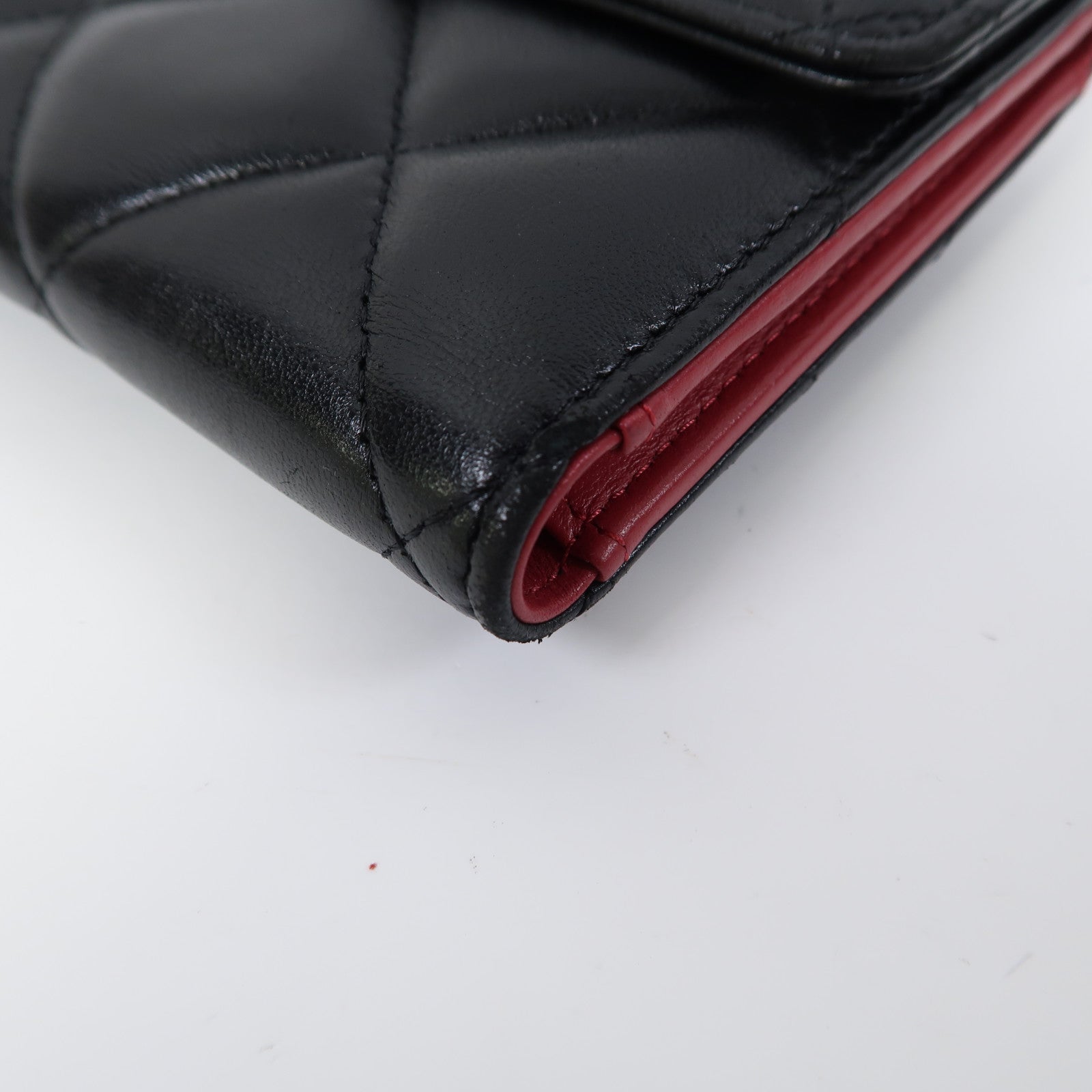CHANEL 菱格羊皮皮革Chanel 19 Wallet銀扣錢包黑色