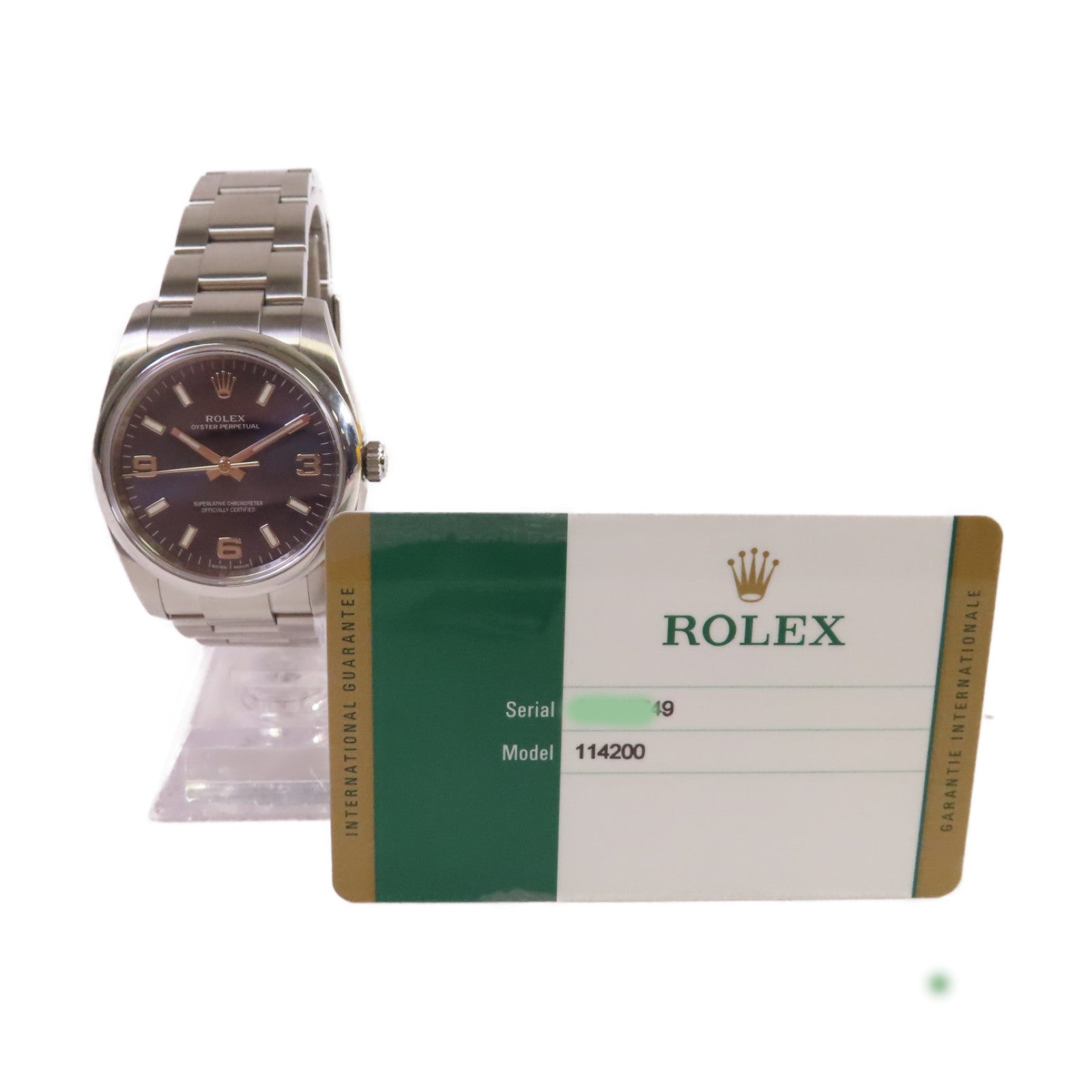 ROLEX Oyster Perpetual Watch不鏽鋼自動機芯手錶藍色