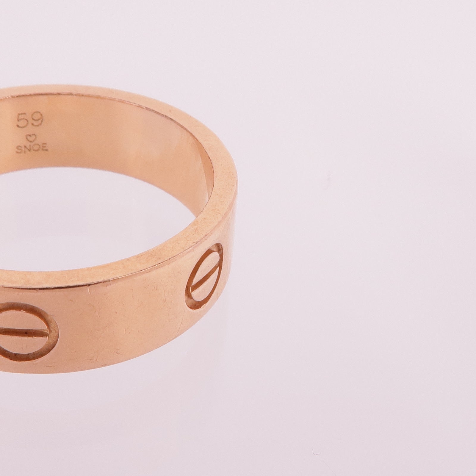 CARTIER 18K玫瑰金Love Ring戒指Cartier#59/US#8.75