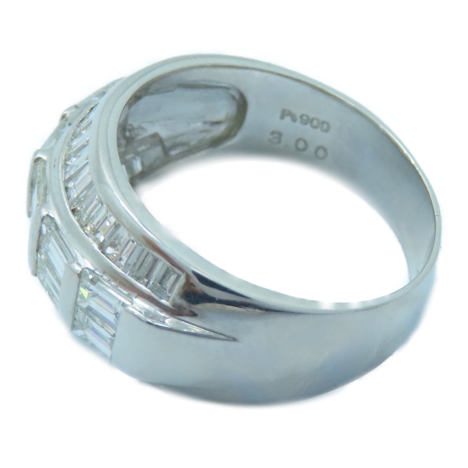JEWELRY PT900鉑金Diamond Ring 3.00ct鑚石戒指US#9.75
