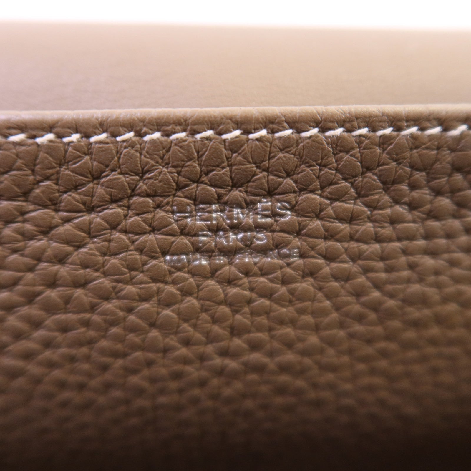 HERMES Clemence皮革Halzan 31銀扣手挽肩背兩用袋