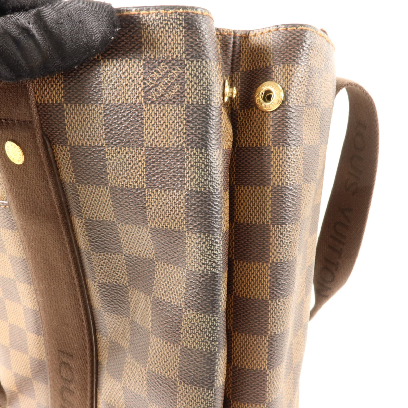 LOUIS VUITTON Damier Beaubourg金扣肩背袋棕色