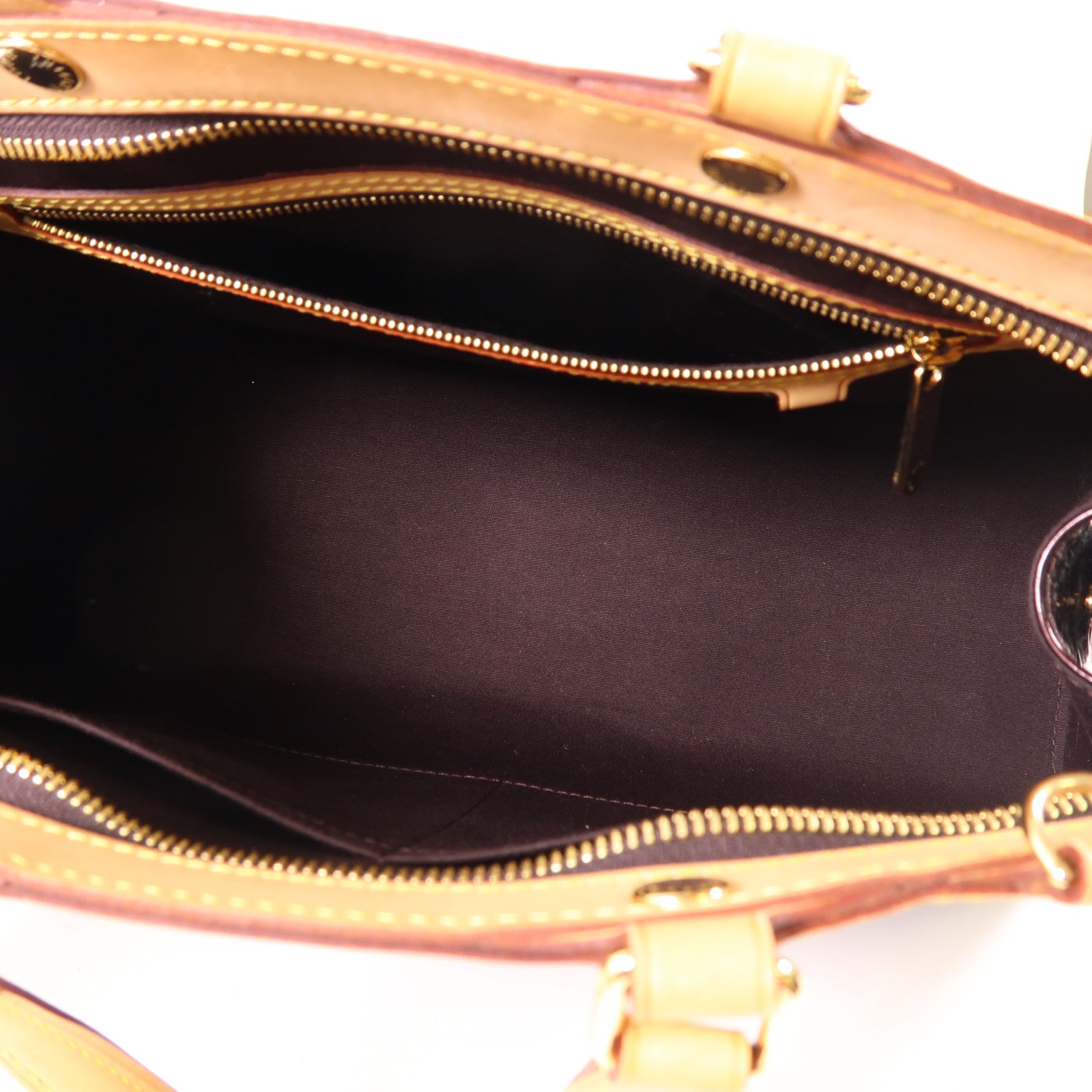 LOUIS VUITTON Vernis Brea MM金扣手挽肩背兩用袋Rouge Fauviste