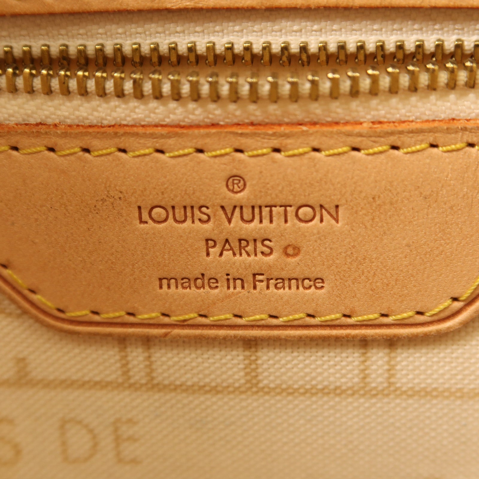 LOUIS VUITTON Damier Azur Neverfull PM金扣手挽袋