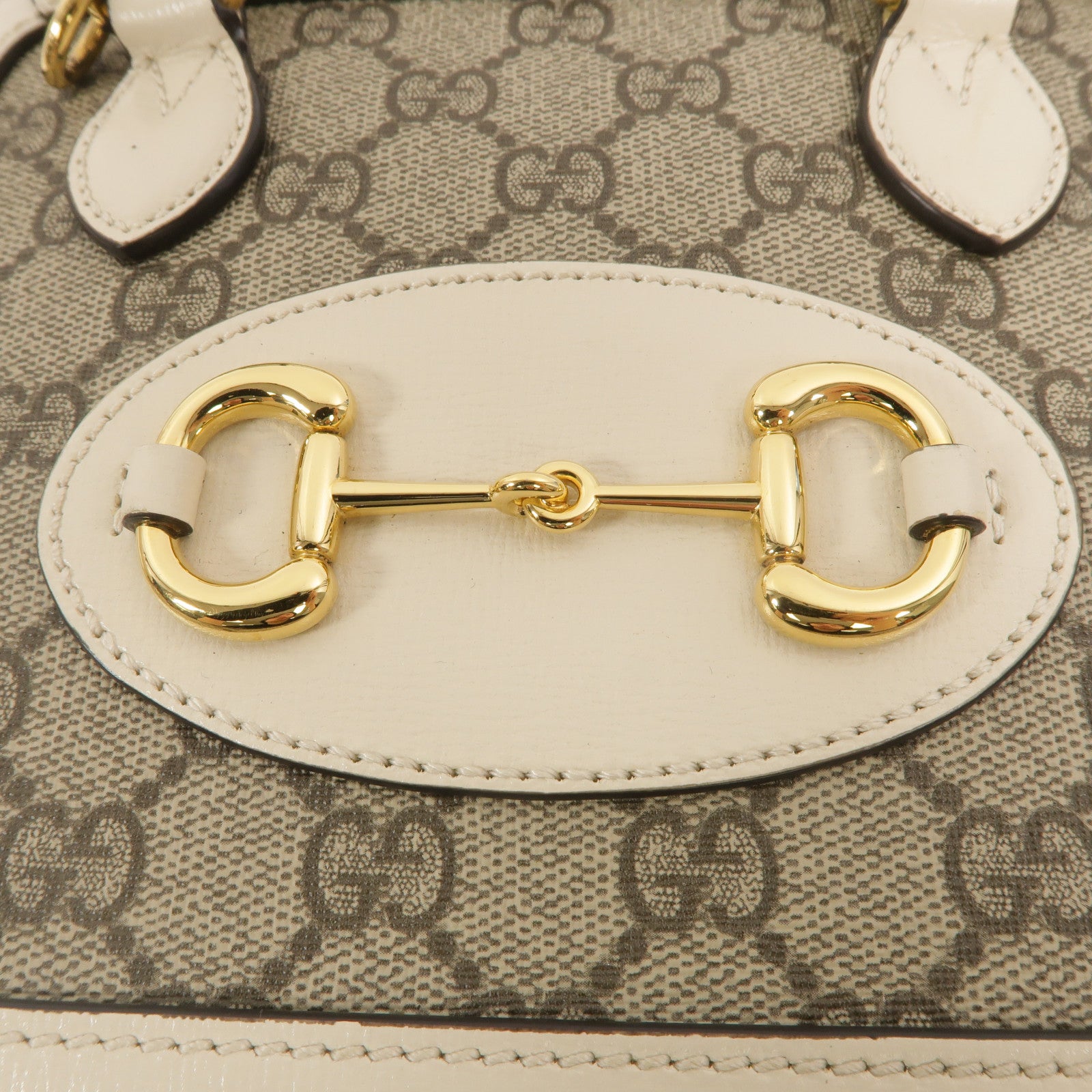 GUCCI 塗層帆布Horsebit 1955 Mini Top Handle Bag手挽肩背兩用袋