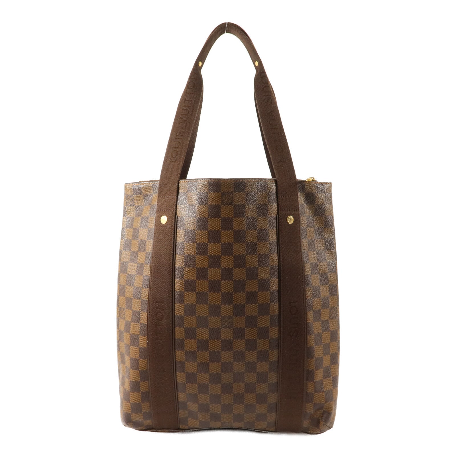 LOUIS VUITTON Damier Beaubourg金扣肩背袋棕色