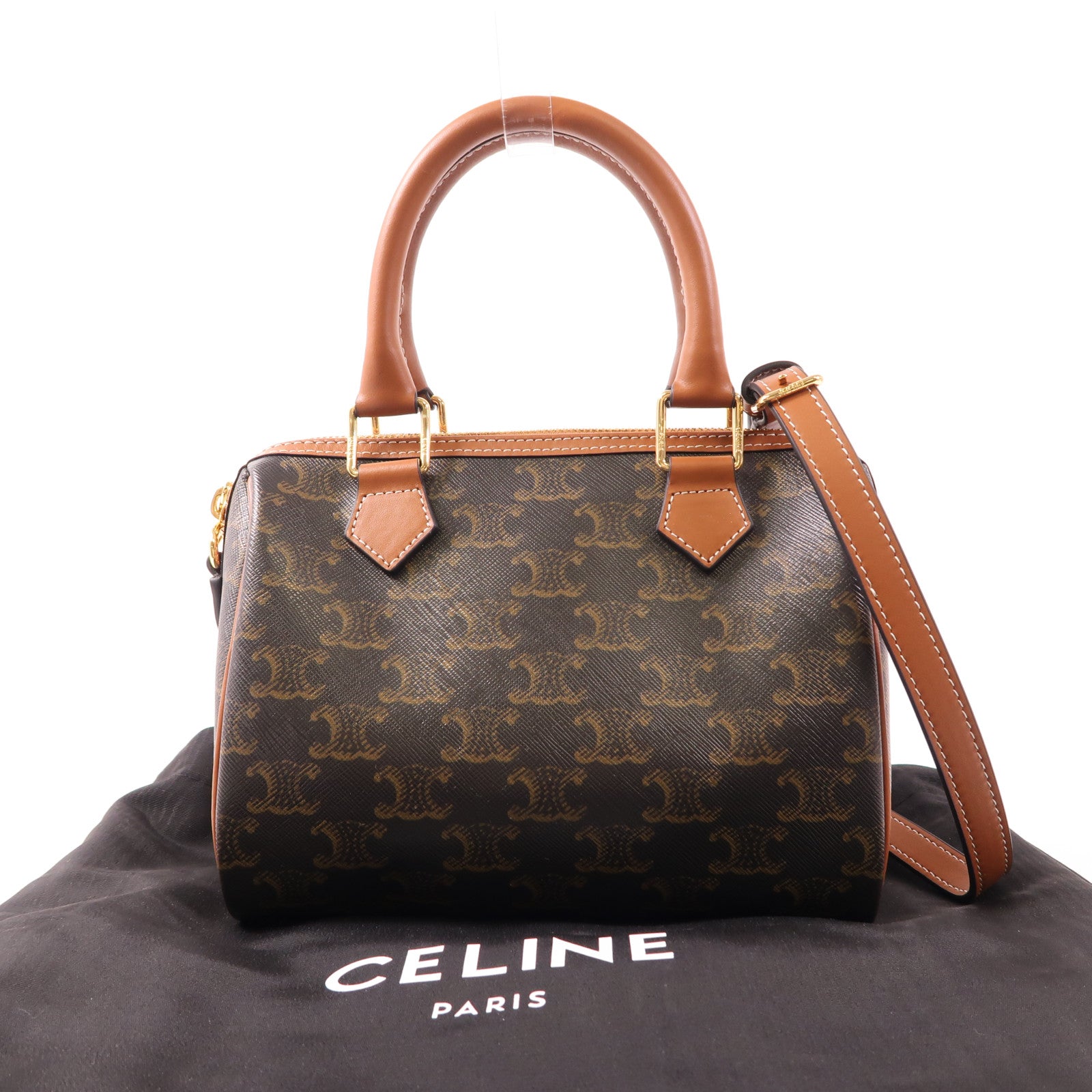 CELINE 塗層帆布2 Way Bag金扣手挽肩背兩用袋