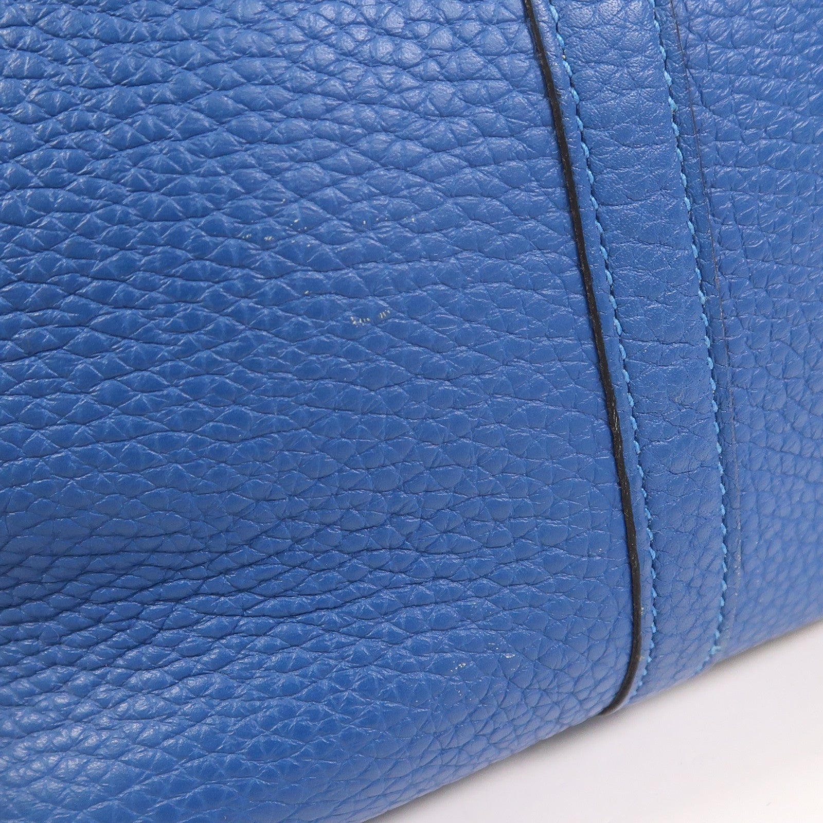 HERMES 鱷魚皮革/Clemence皮革Picotin MM Touch銀扣手挽袋Bleu Hydra
